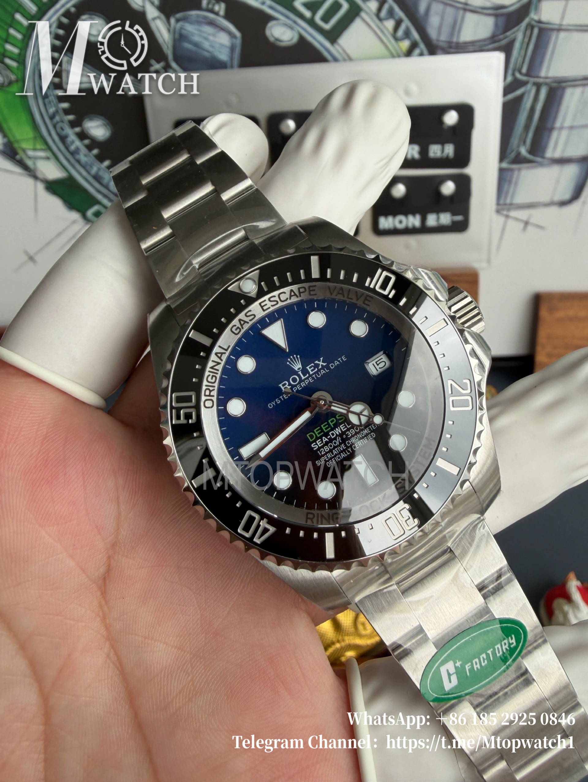 ROLEX - Sea-Dweller DeepSea 126660 44mm SS/SS Blue/Black C+ 3235
