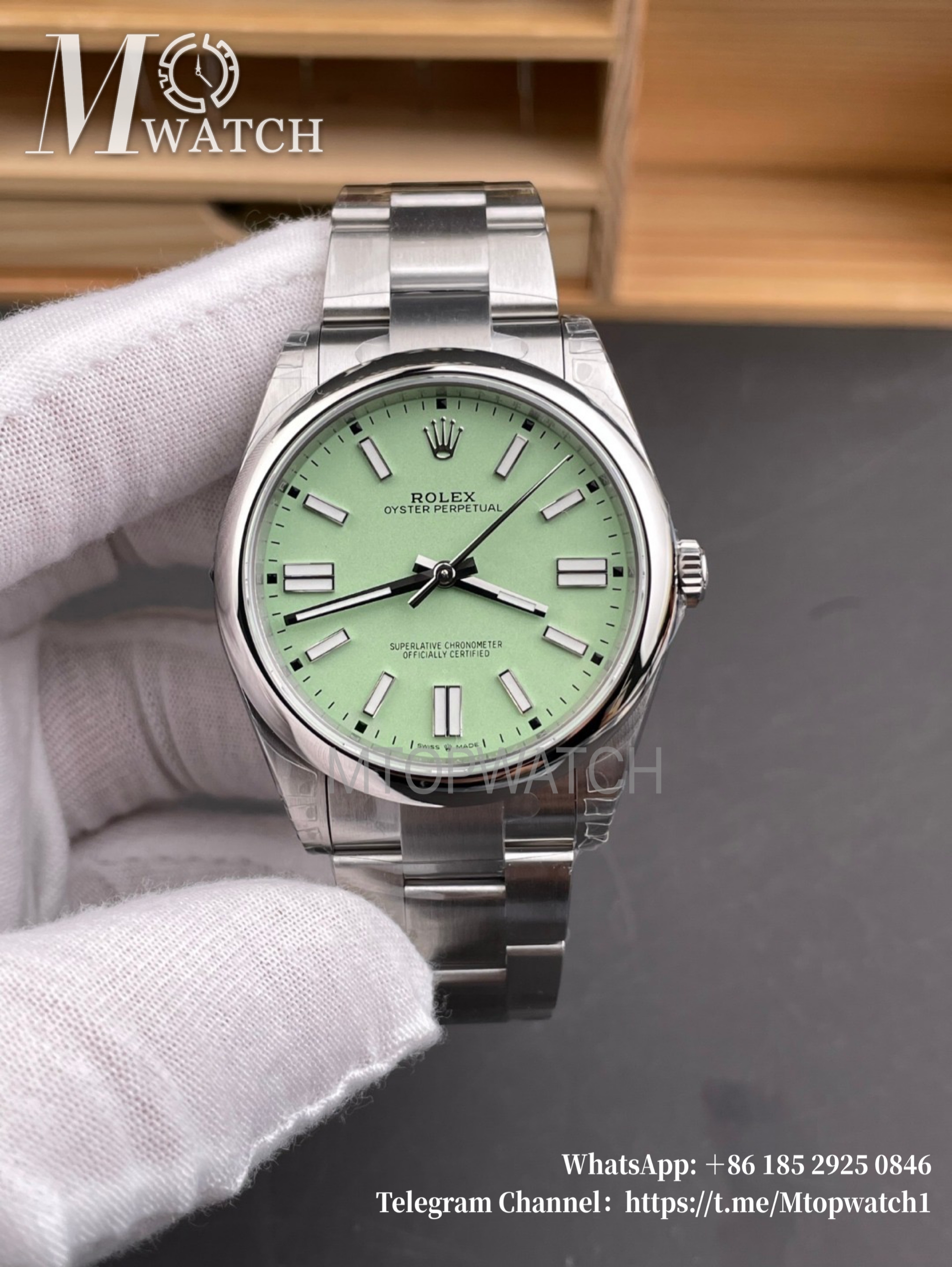 ROLEX - Oyster Perpetual 134300 41mm SS/SS Pistachio Dial VSF VS3230