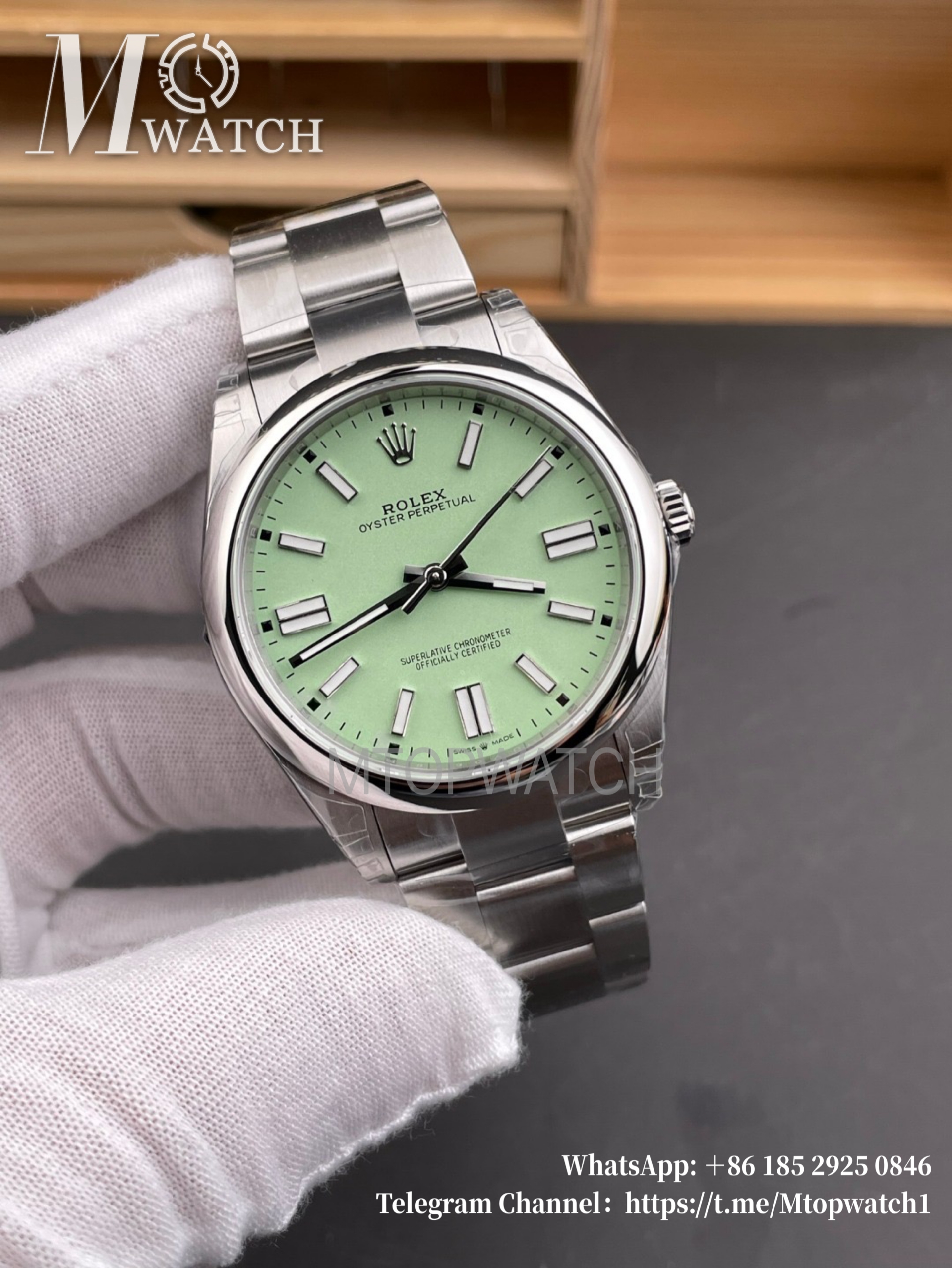ROLEX - Oyster Perpetual 134300 41mm SS/SS Pistachio Dial VSF VS3230