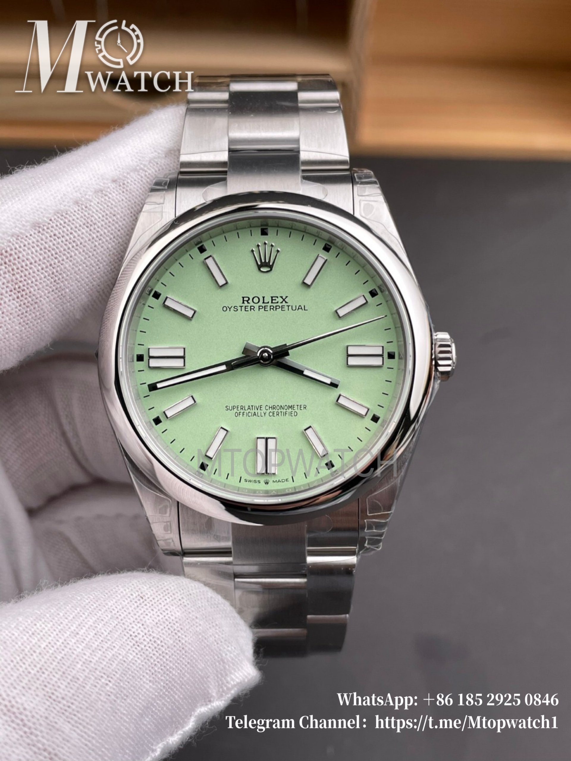 ROLEX - Oyster Perpetual 134300 41mm SS/SS Pistachio Dial VSF VS3230