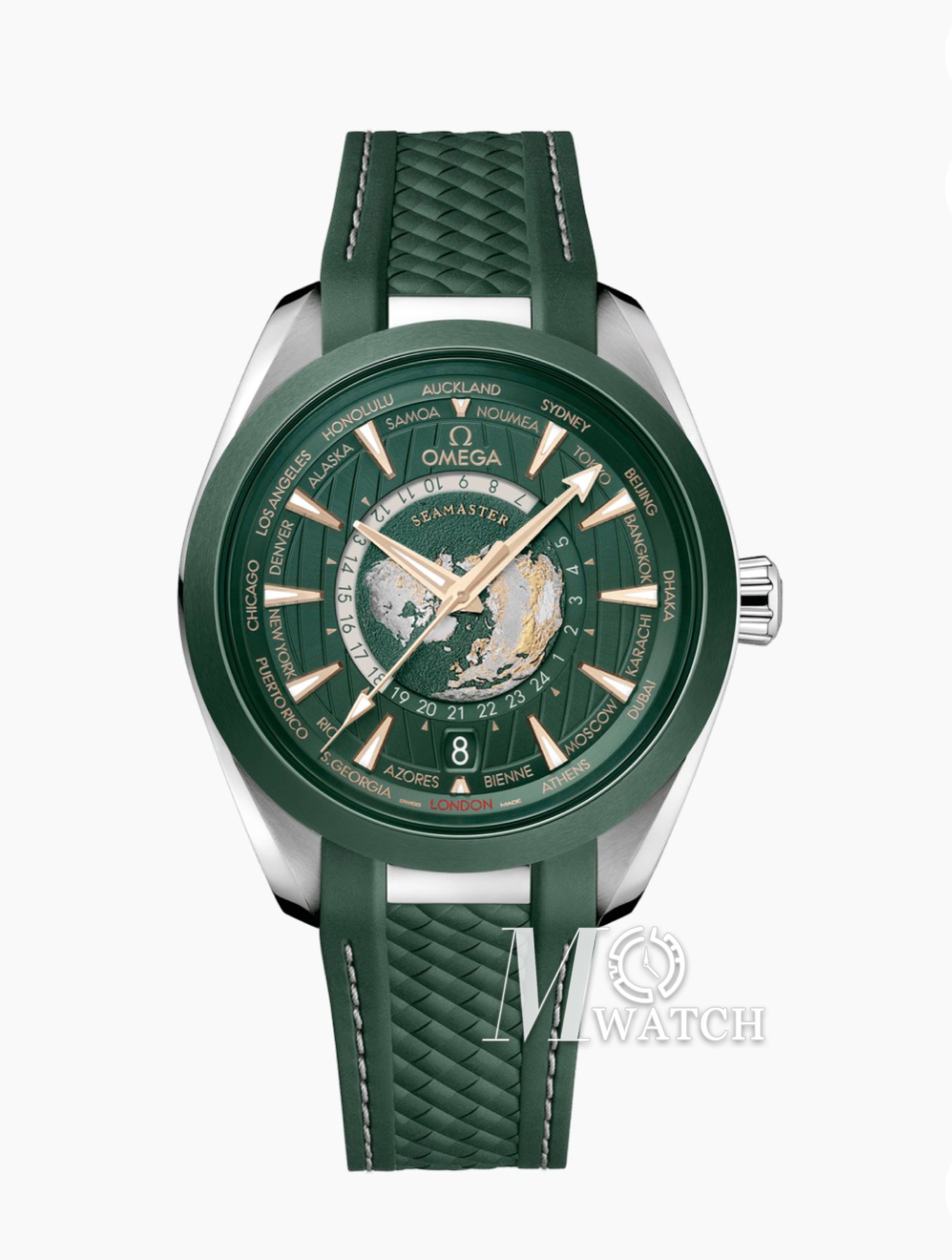 OMEGA - Sea Master Aqua Terra 150M 43mm World Timer SS/RU Green Dial VSF A8938