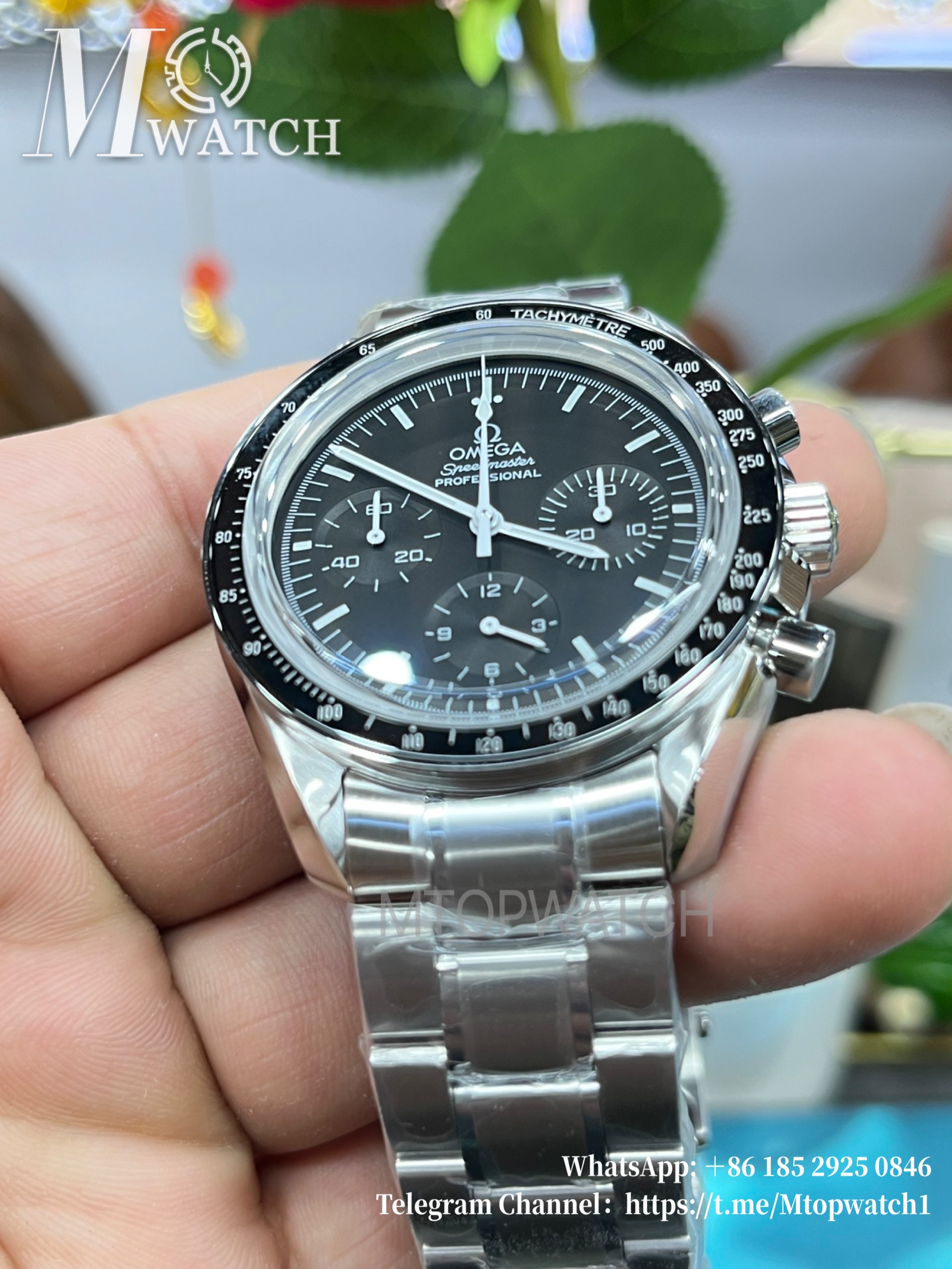OMEGA - SUPER CLONE Speed Master 42mm SS/SS Black Texture Dial VSF 8800