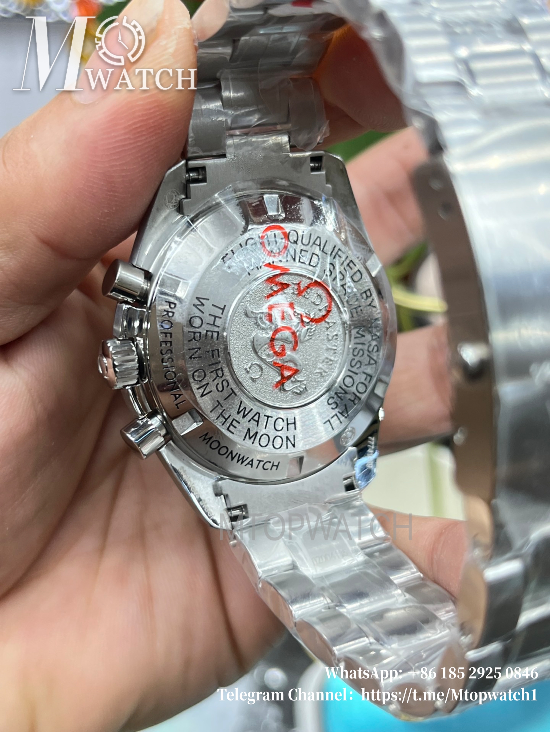 OMEGA - SUPER CLONE Speed Master 42mm SS/SS Black Texture Dial VSF 8800
