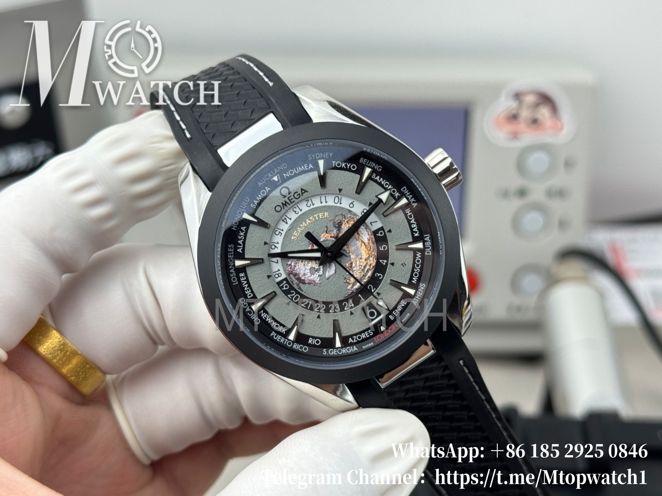 OMEGA - Seamaster Aqua Terra 150M World-Timer 43mm Ti/RU Grey Dial VSF A8938