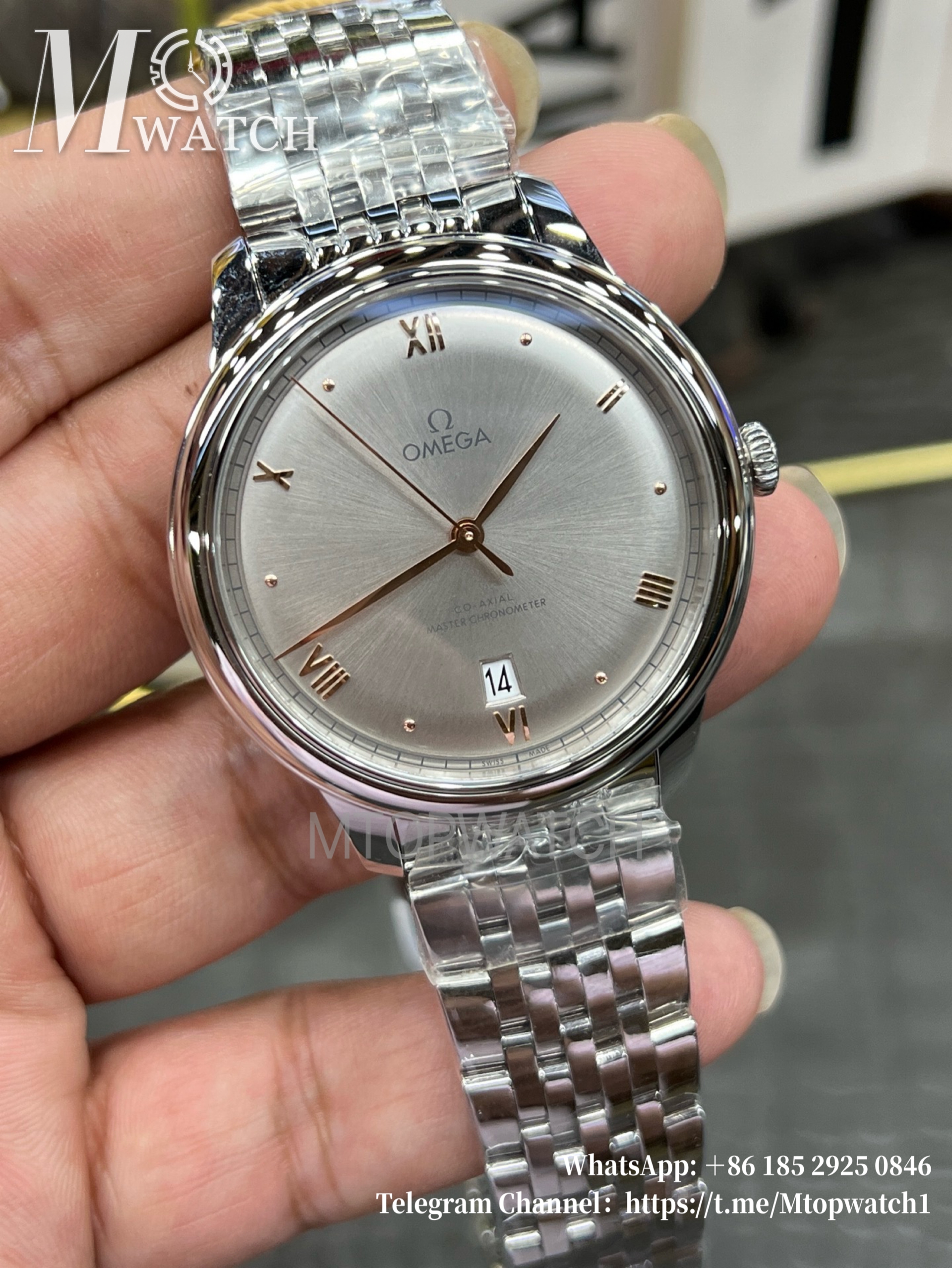 OMEGA - De Ville Prestige 40mm SS/SS White Mop Dial VSF A8800