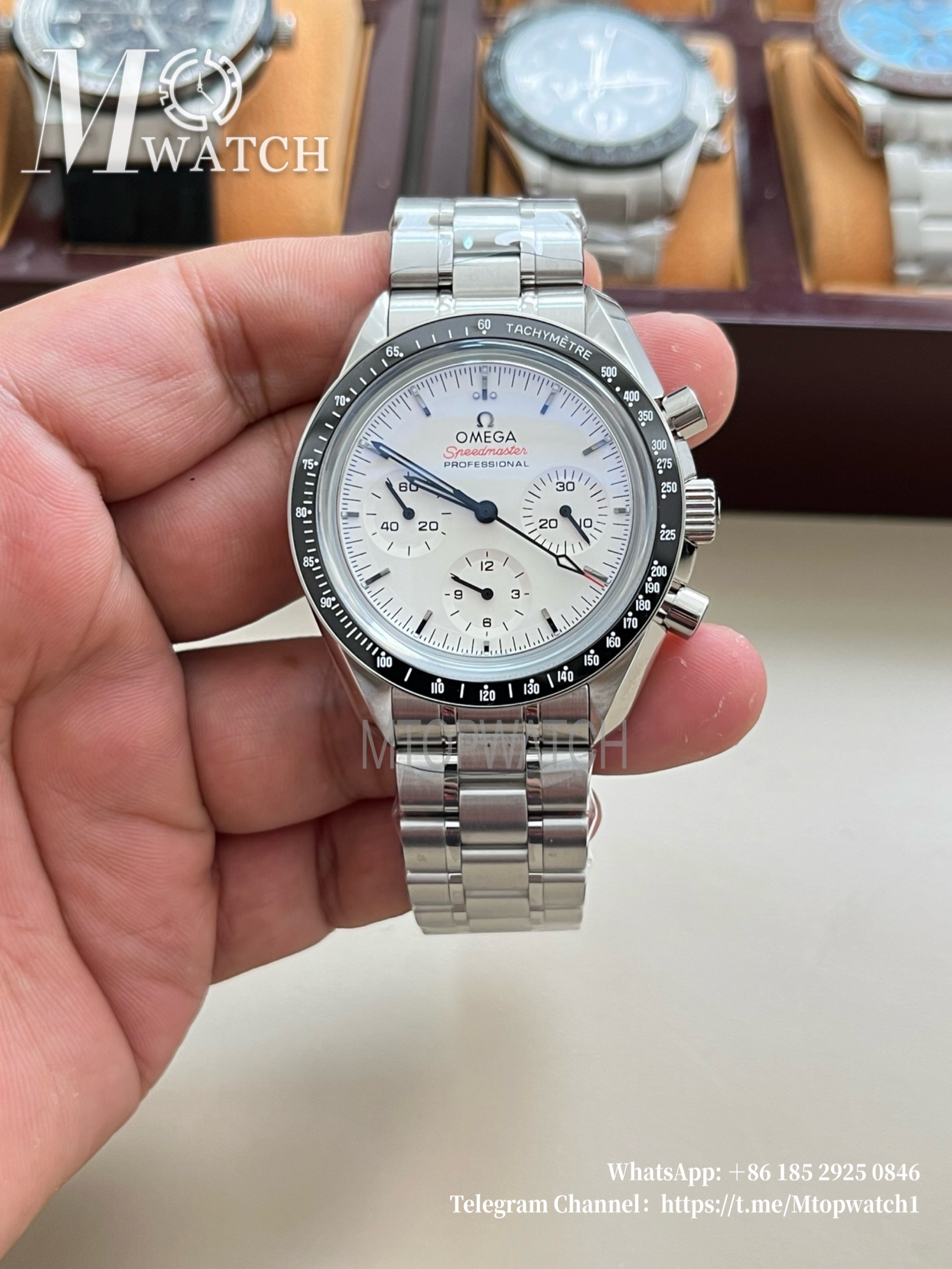 OMEGA - SUPER CLONE Speed Master 42mm SS/SS White Texture Dial VSF 8800
