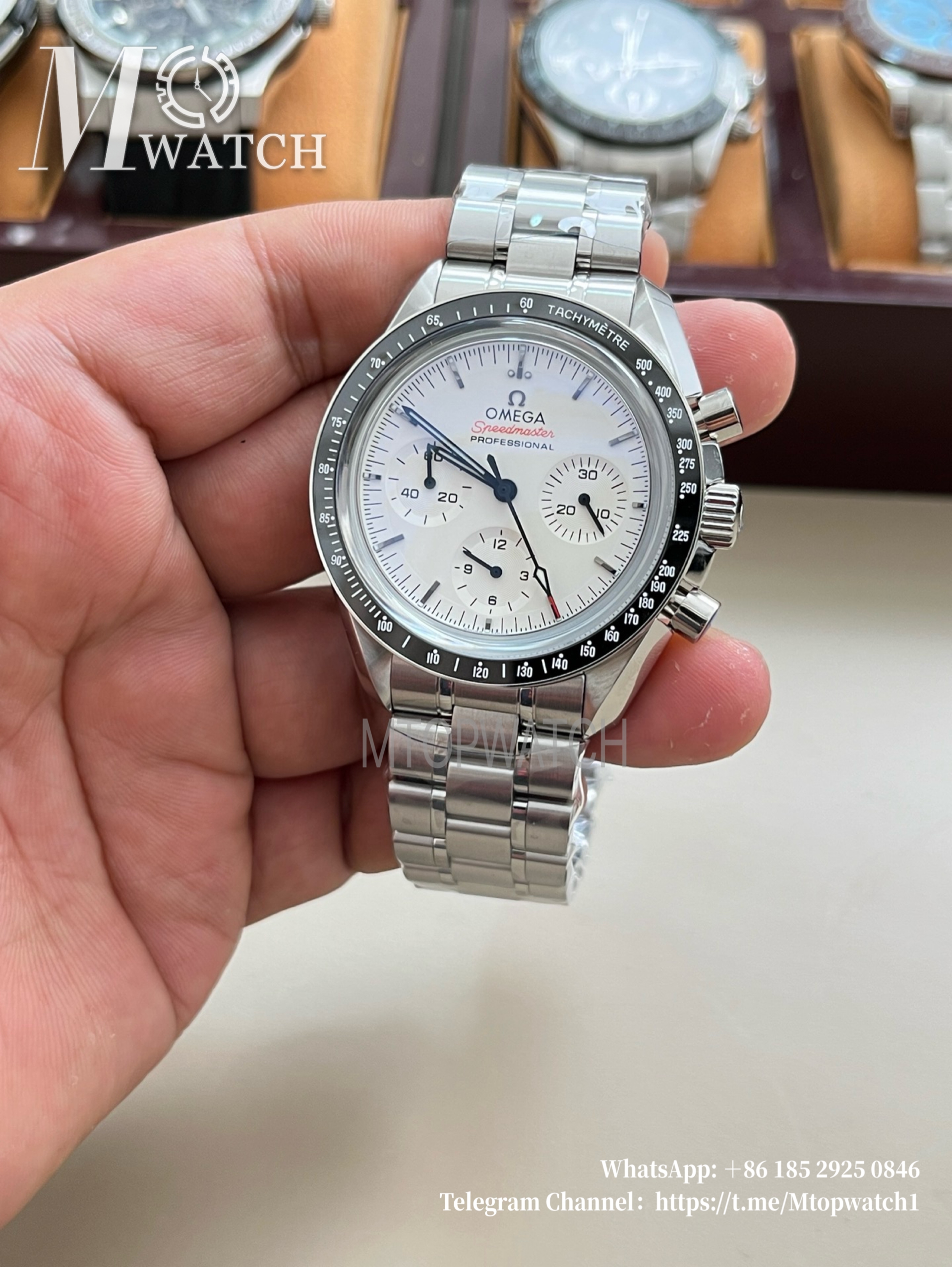 OMEGA - SUPER CLONE Speed Master 42mm SS/SS White Texture Dial VSF 8800