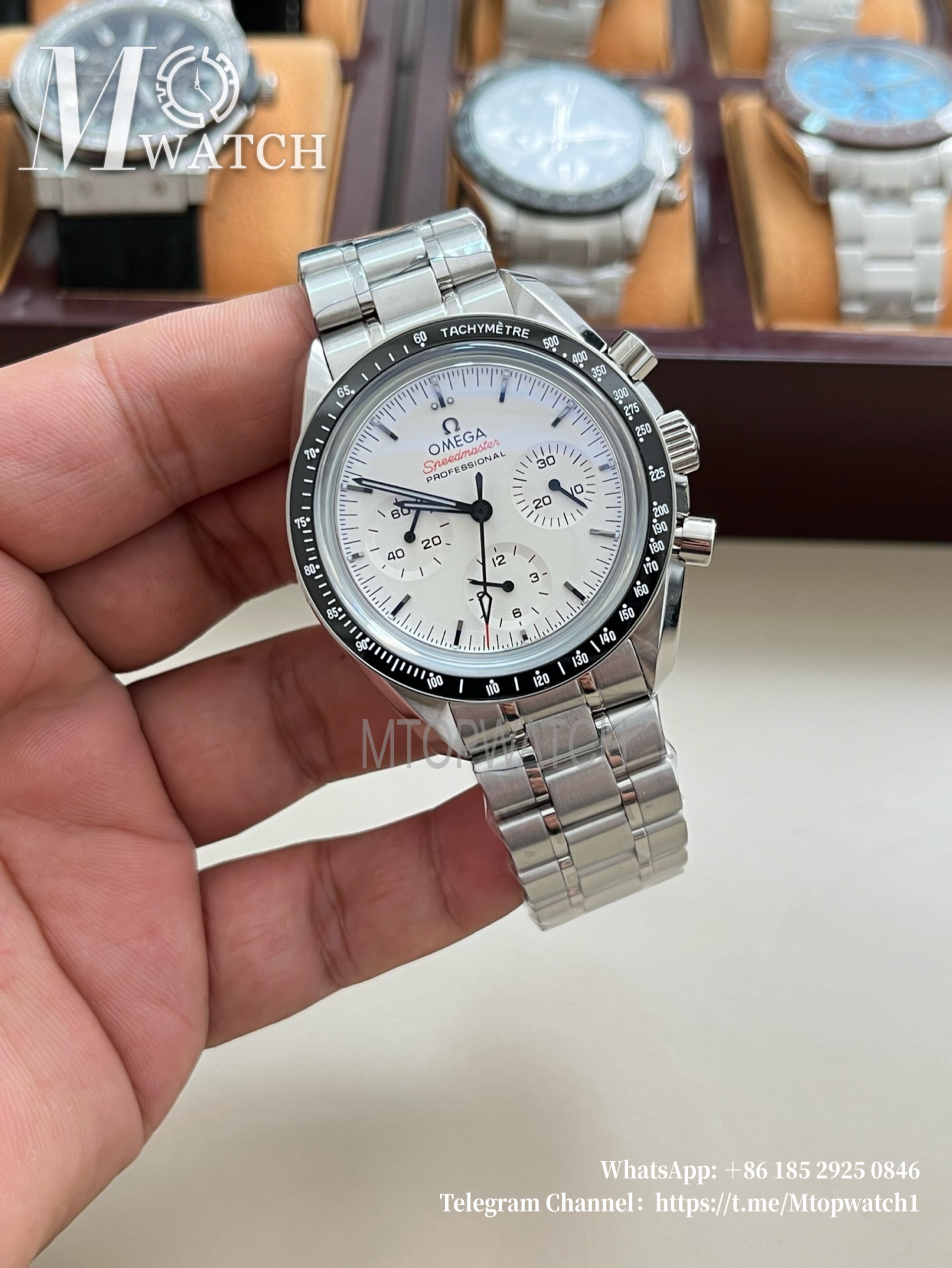 OMEGA - SUPER CLONE Speed Master 42mm SS/SS White Texture Dial VSF 8800