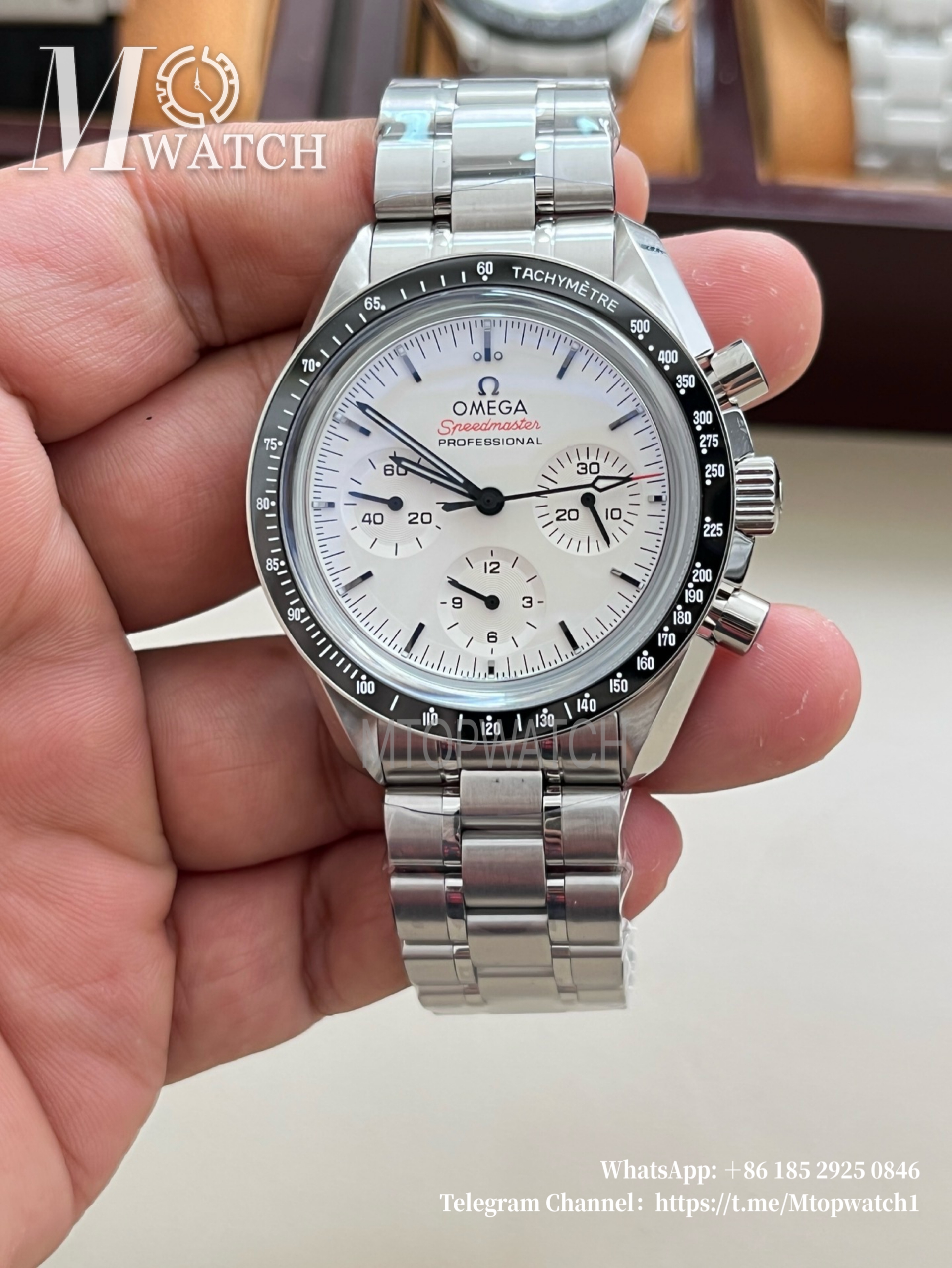 OMEGA - SUPER CLONE Speed Master 42mm SS/SS White Texture Dial VSF 8800