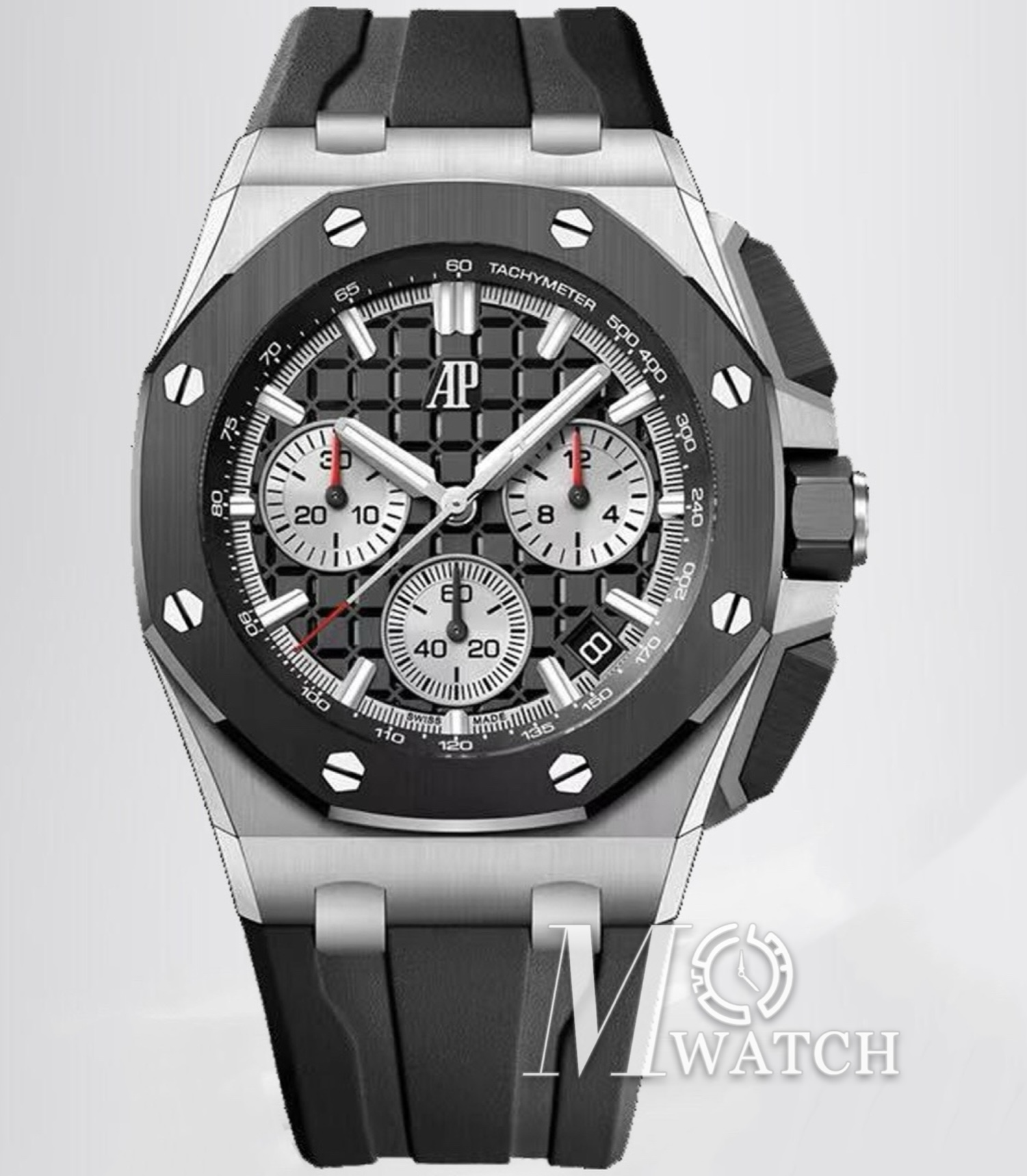 AUDEMARS PIGUET - SUPER CLONE Royal Oak Offshore 26420 43mm SS/RU Black/Wht APSF 4401