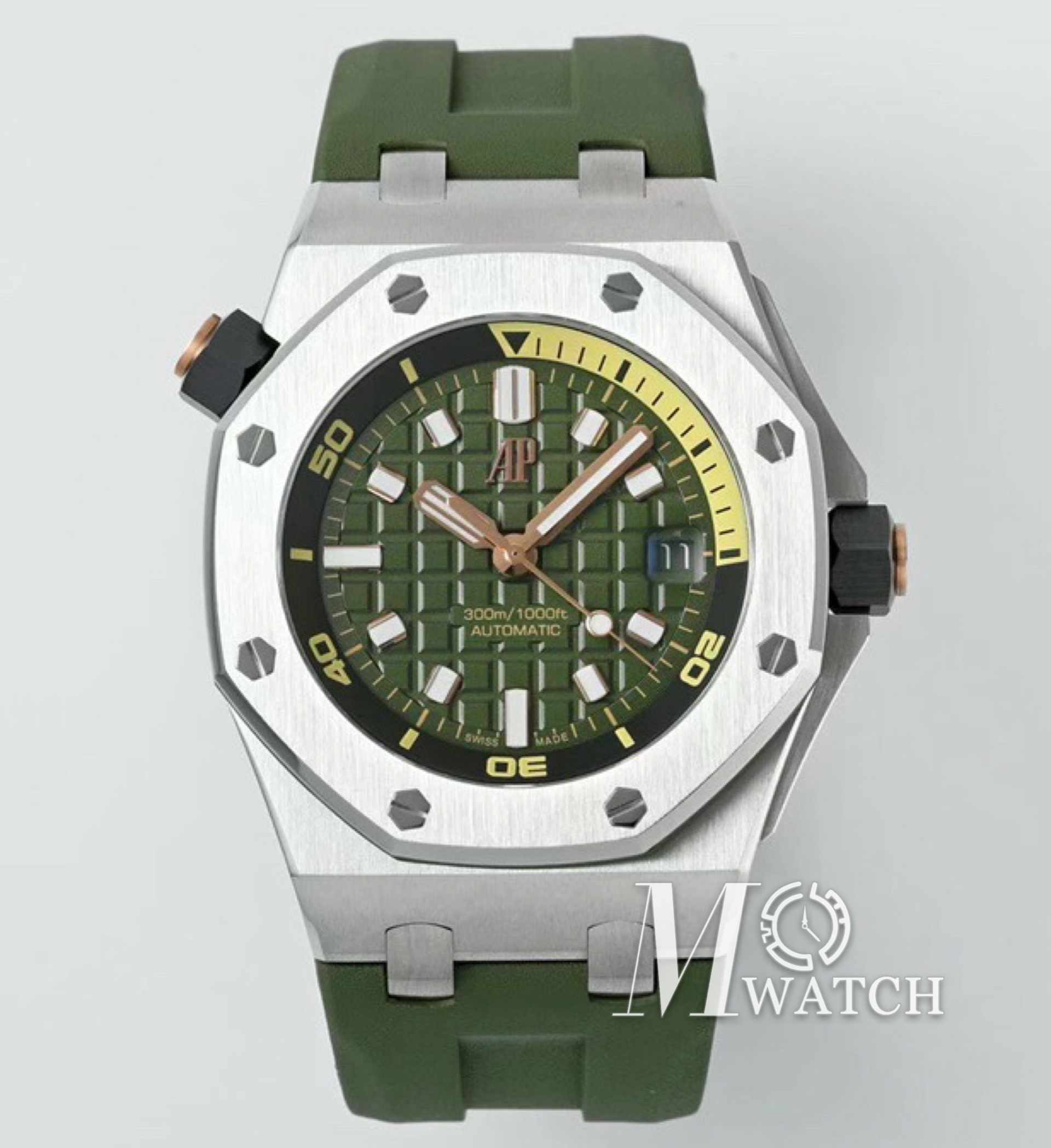 AUDEMARS PIGUET - Royal Oak Offshore Diver 15720 42mm SS/RU Green/Stk ZF A4308