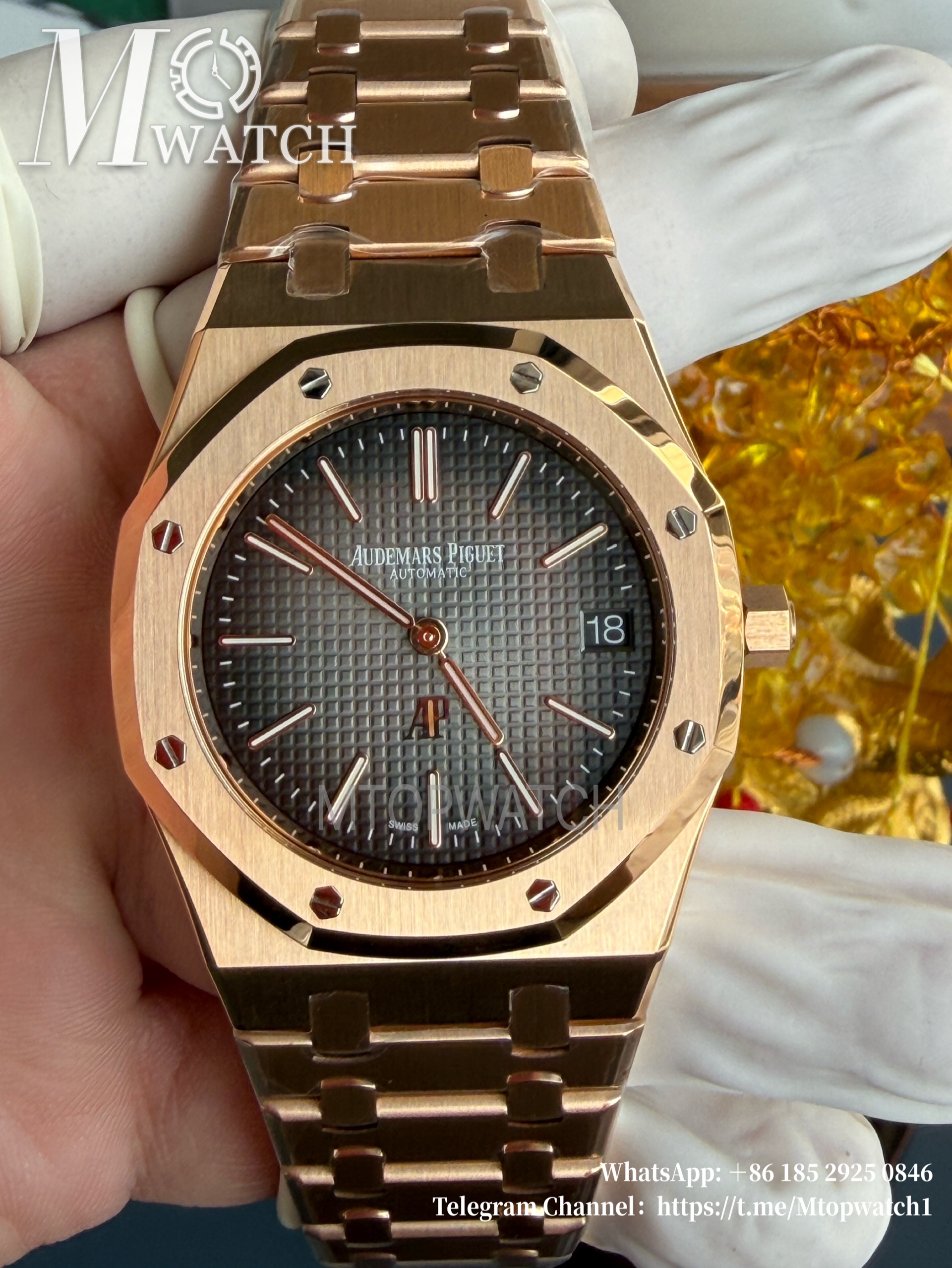 AUDEMARS PIGUET - Royal Oak Jumbo Extra Thin 39mm 16202 RG/RG Grey Dial ZF A7121