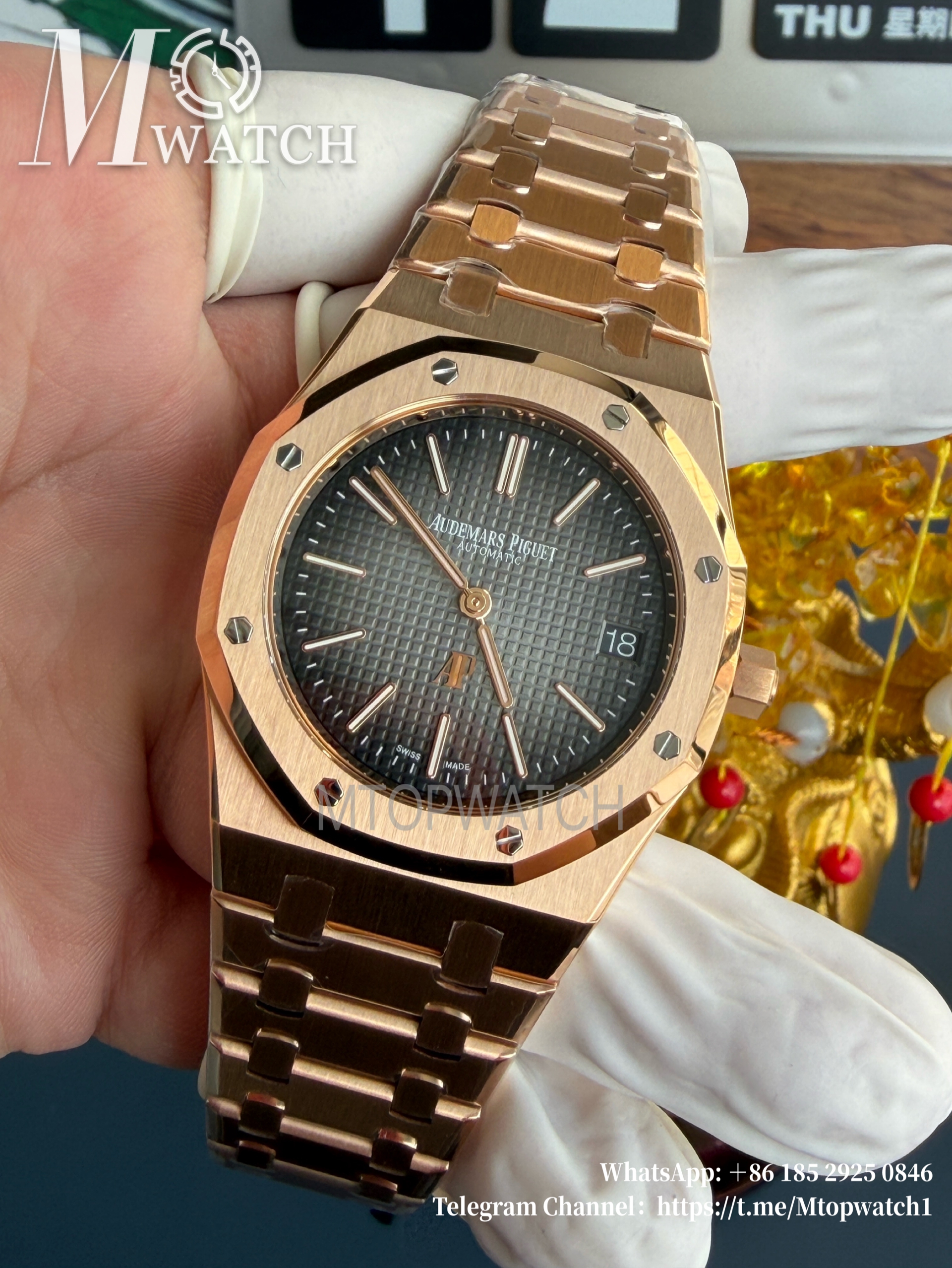 AUDEMARS PIGUET - Royal Oak Jumbo Extra Thin 39mm 16202 RG/RG Grey Dial ZF A7121
