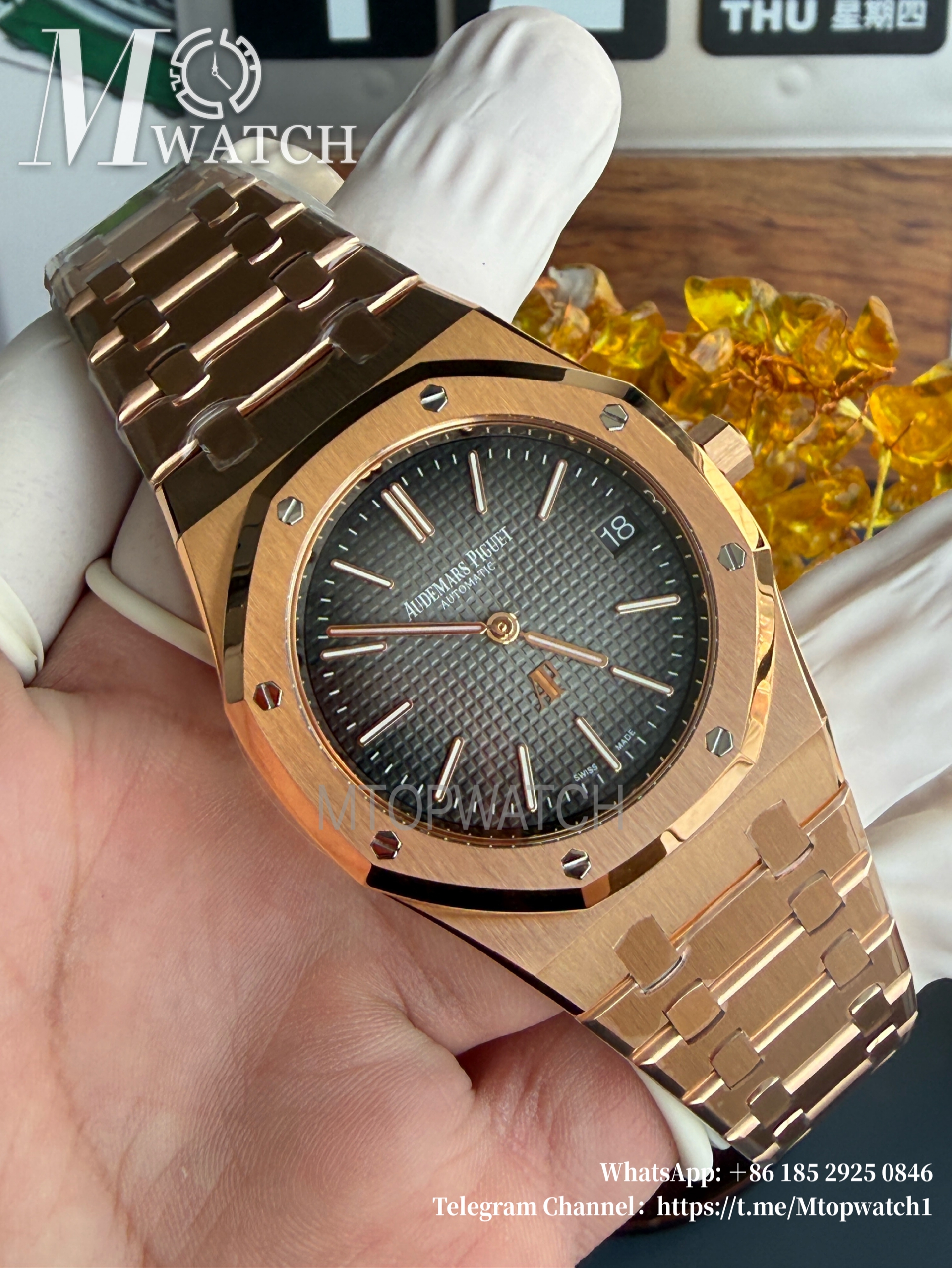 AUDEMARS PIGUET - Royal Oak Jumbo Extra Thin 39mm 16202 RG/RG Grey Dial ZF A7121