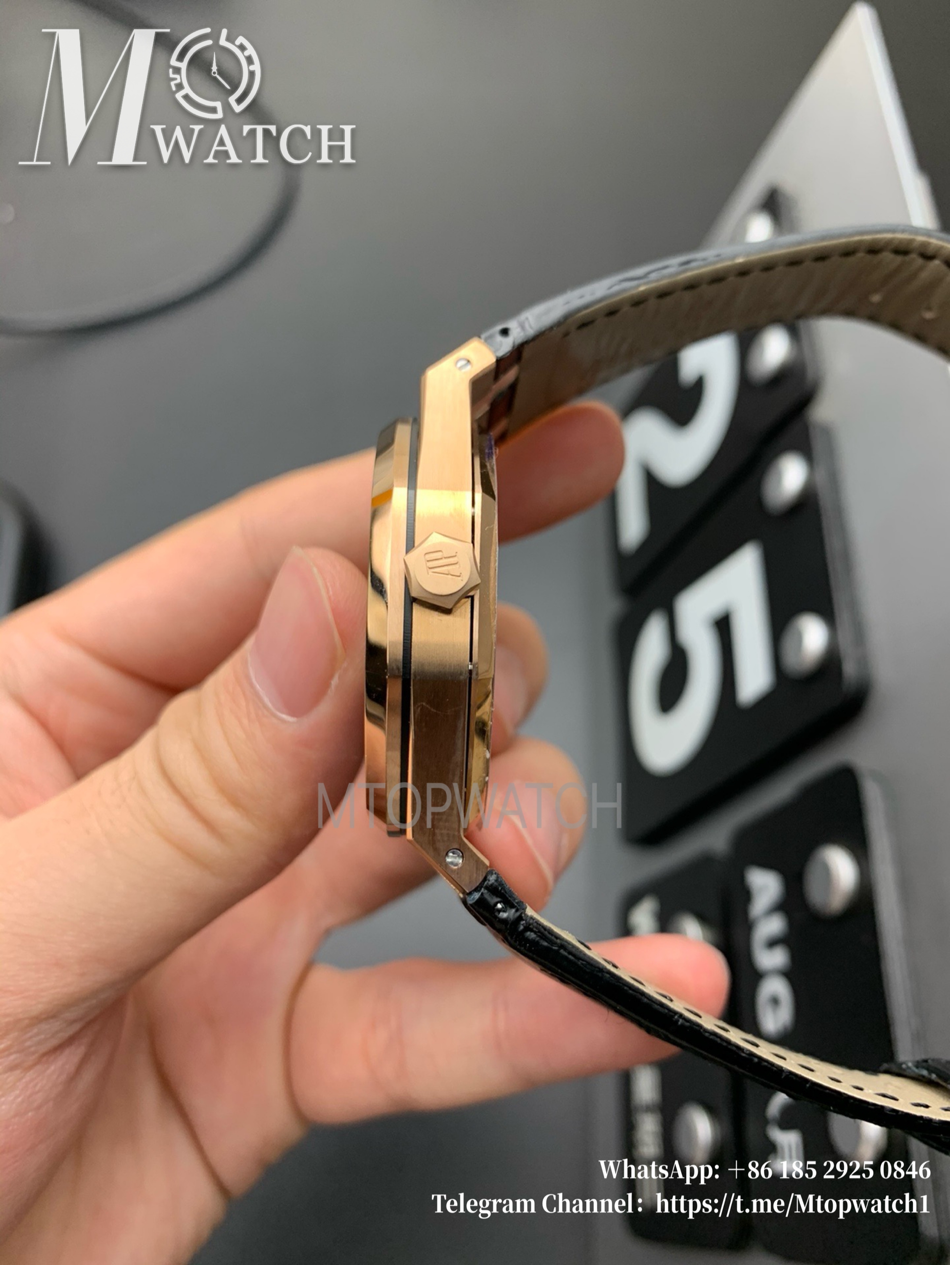 AUDEMARS PIGUET - SUPER CLONE Royal Oak 41mm 15500 RG/LE Black/Stk APSF A4302