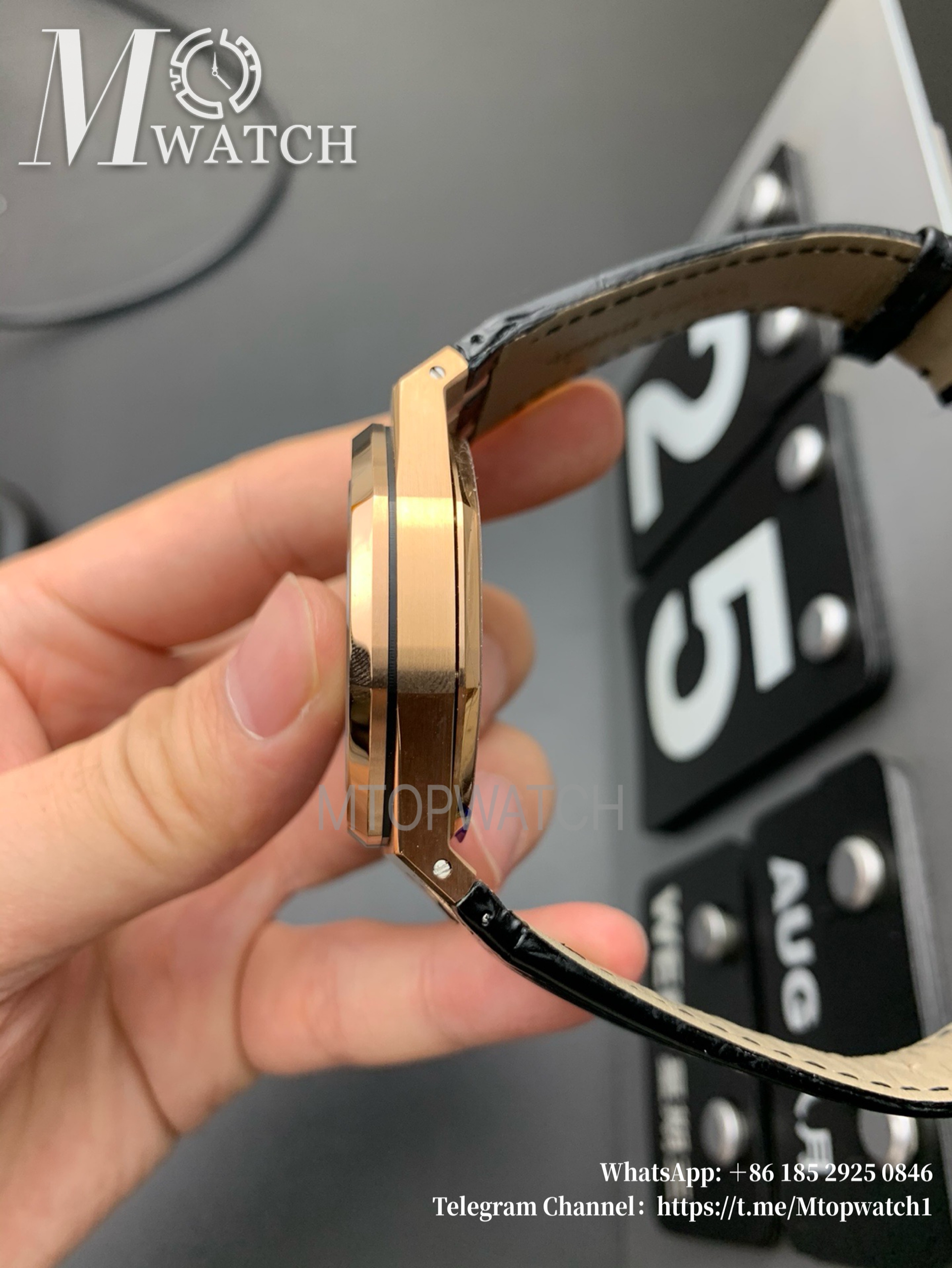 AUDEMARS PIGUET - SUPER CLONE Royal Oak 41mm 15500 RG/LE Black/Stk APSF A4302