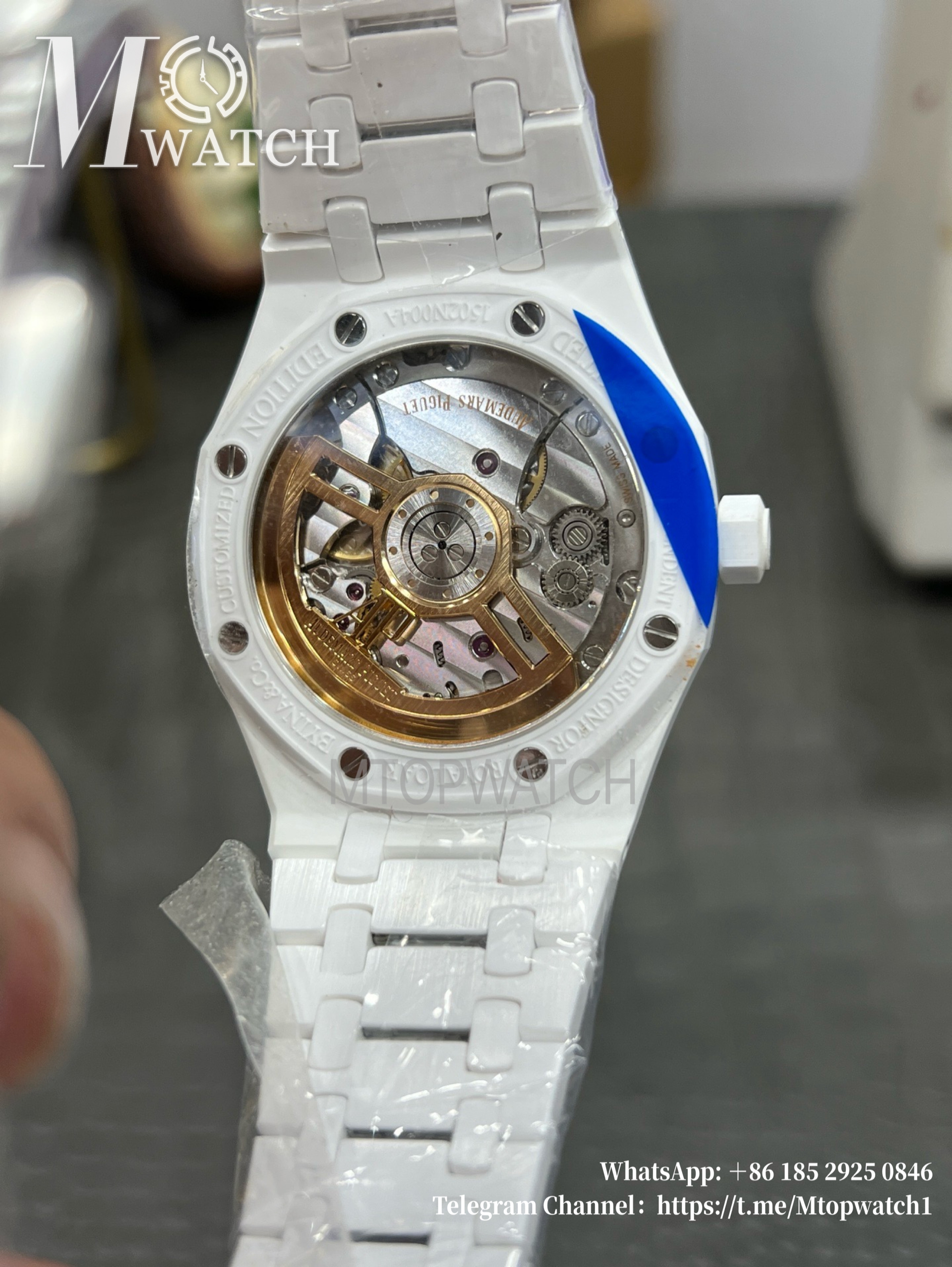 AUDEMARS PIGUET - SUPER CLONE Royal Oak 41mm 15500 White Ceramic/Cer Silver Dial APSF A4302