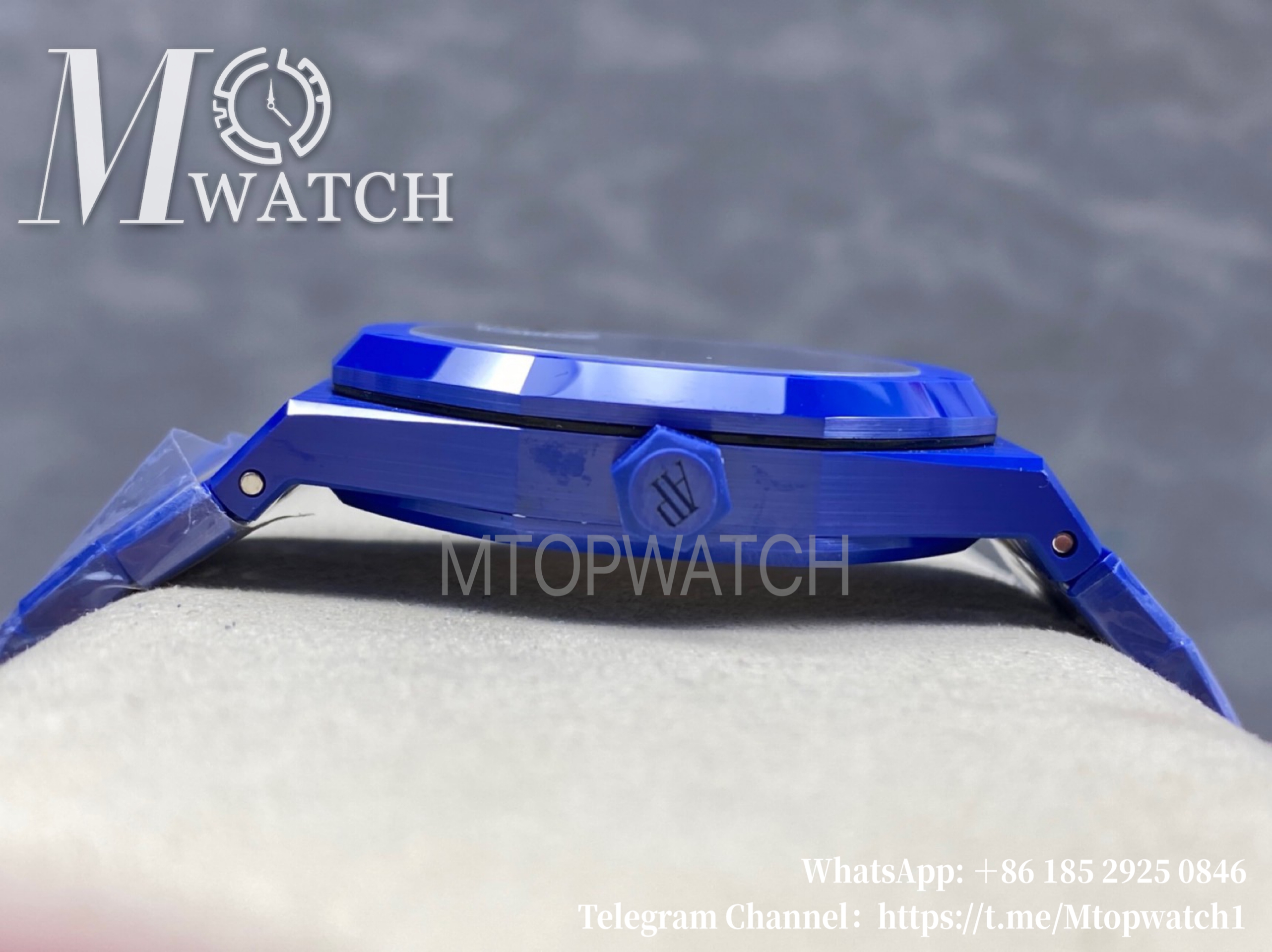 AUDEMARS PIGUET - SUPER CLONE Royal Oak 41mm 15500 Blue Ceramic/Cer White Dial APSF A4302