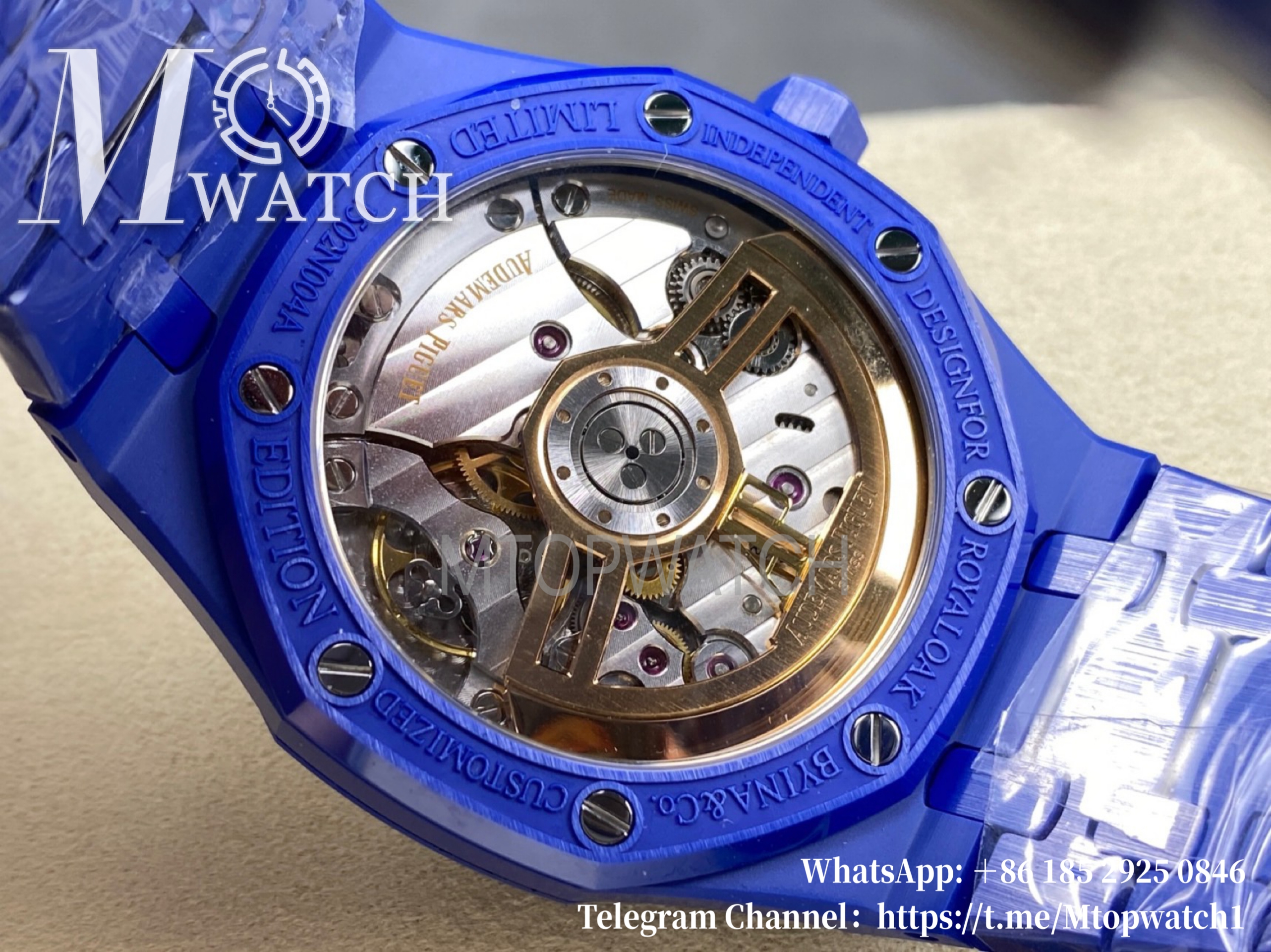AUDEMARS PIGUET - SUPER CLONE Royal Oak 41mm 15500 Blue Ceramic/Cer White Dial APSF A4302