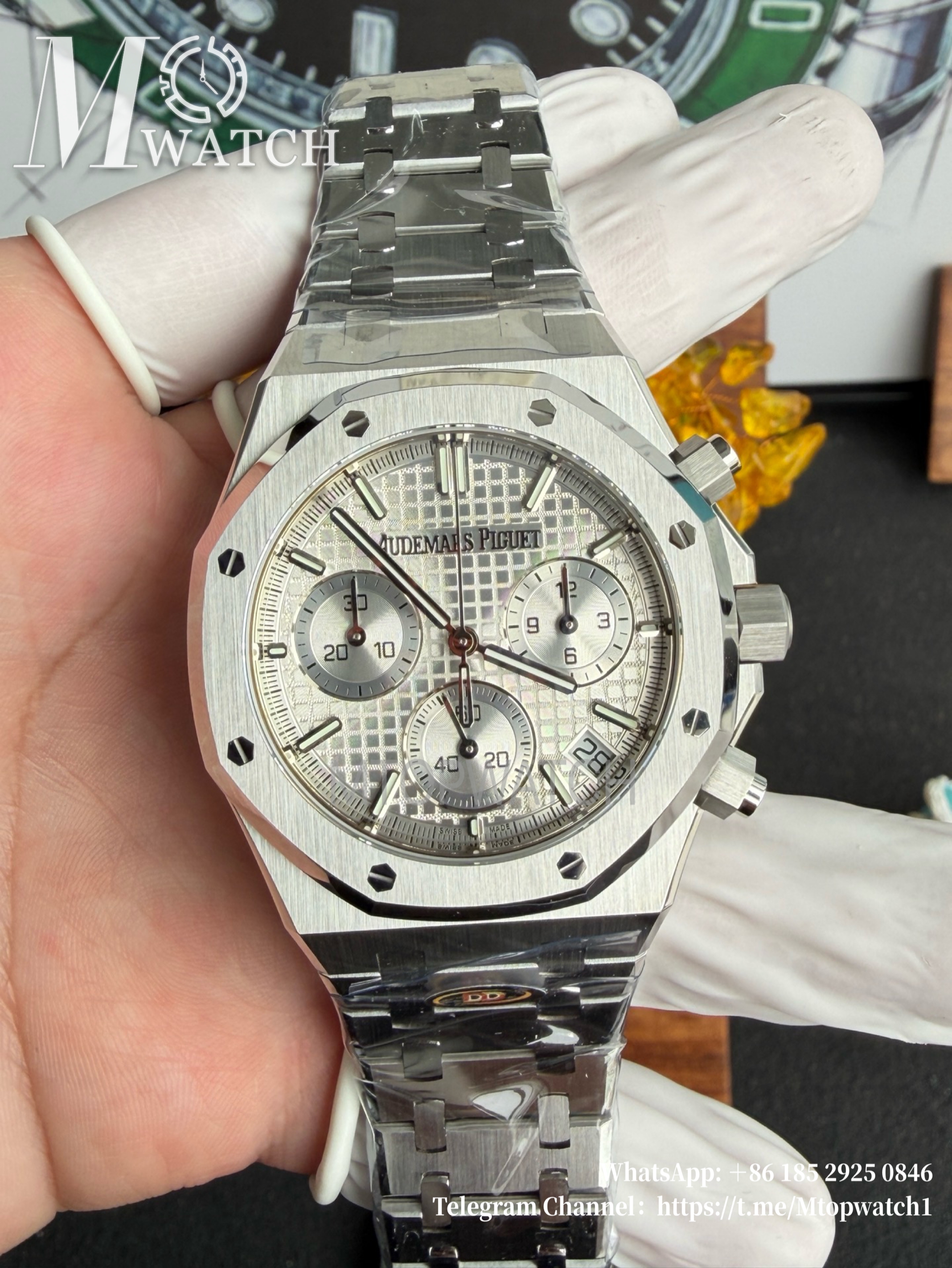 AUDEMARS PIGUET - SUPER CLONE Royal Oak Chronometer 26240ST 41mm SS/SS Silver Dial DDF DD4401