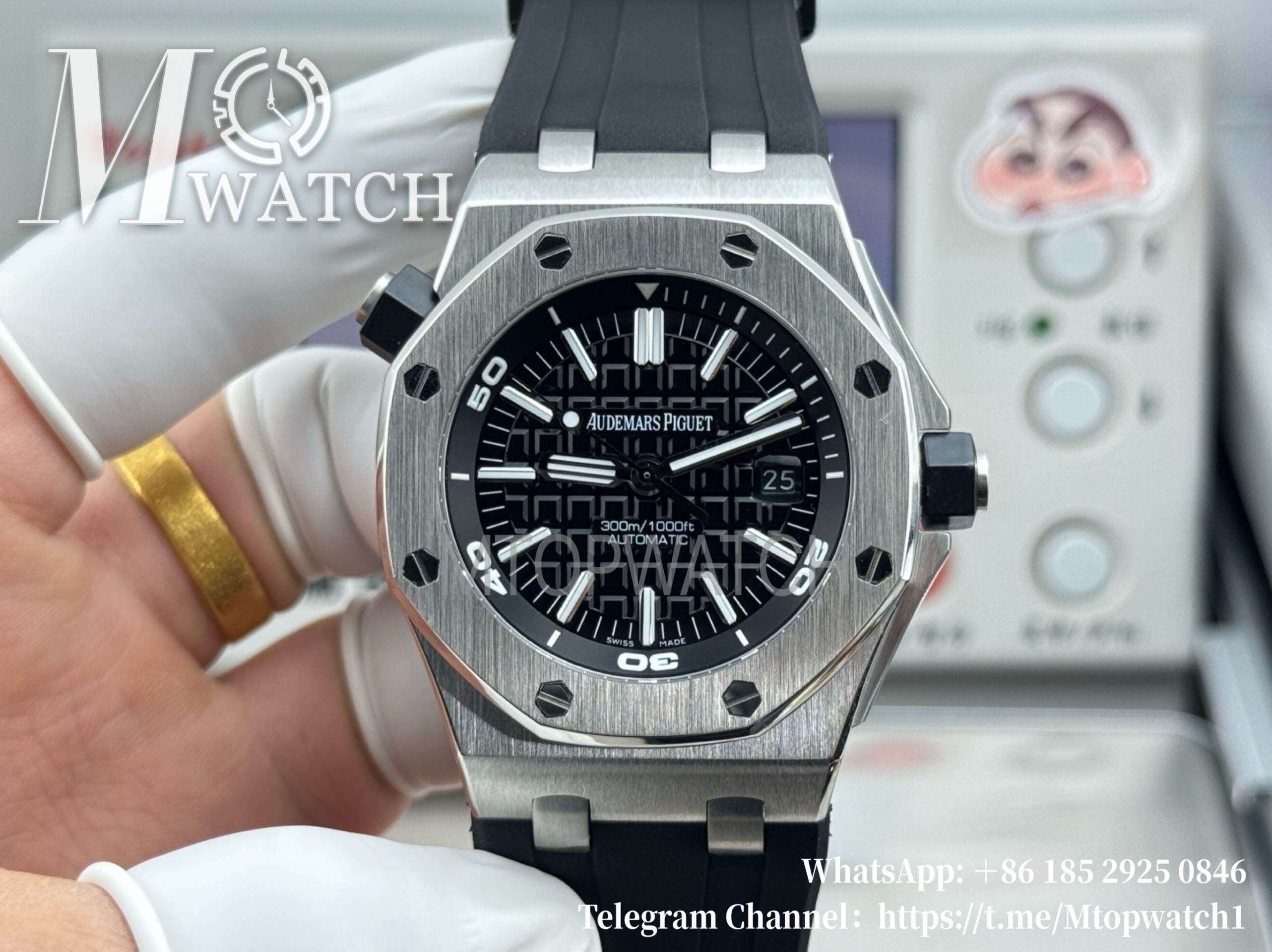 AUDEMARS PIGUET - Royal Oak Offshore Diver 15710 42mm SS/RU Black/Stk Super Clone