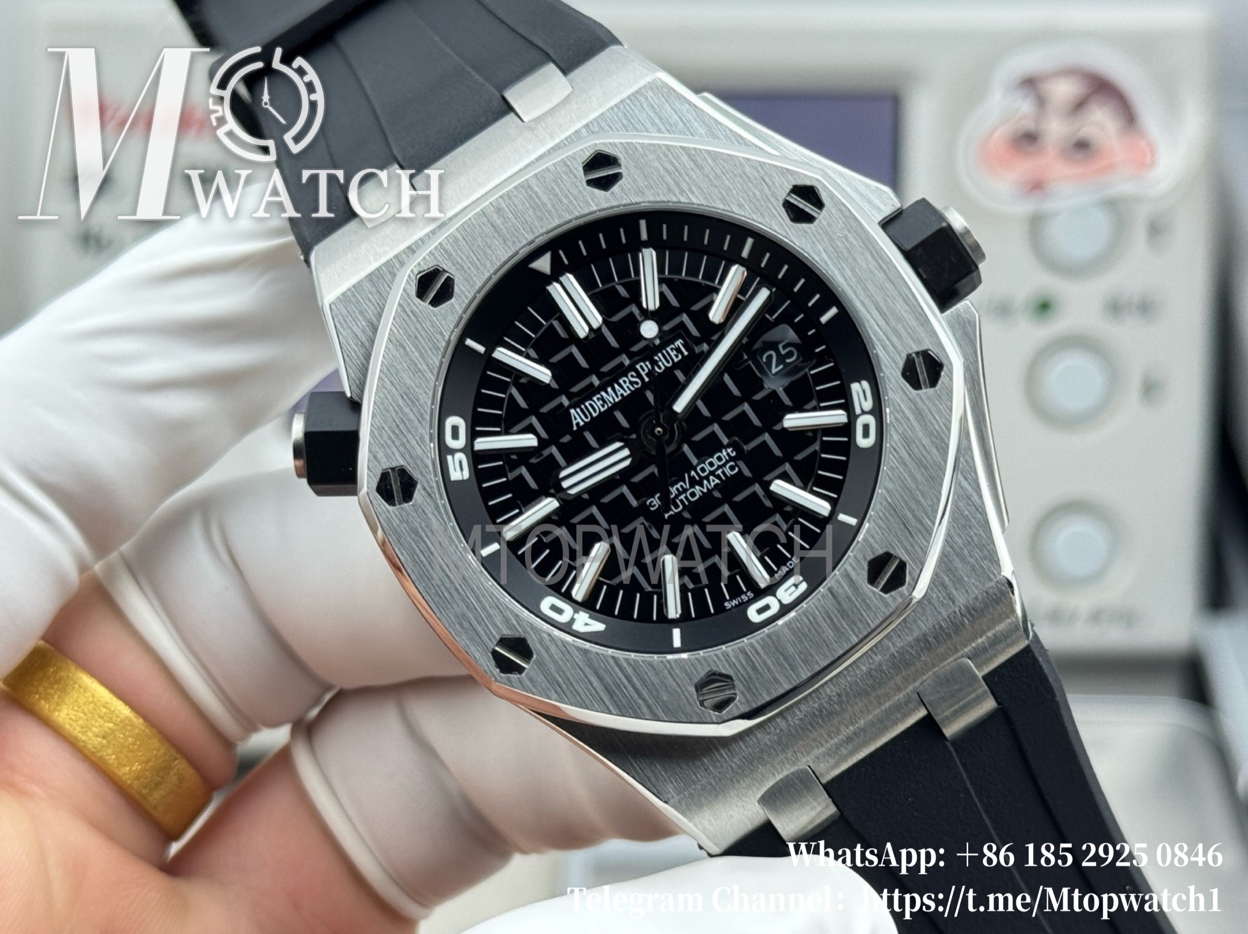 AUDEMARS PIGUET - Royal Oak Offshore Diver 15710 42mm SS/RU Black/Stk Super Clone