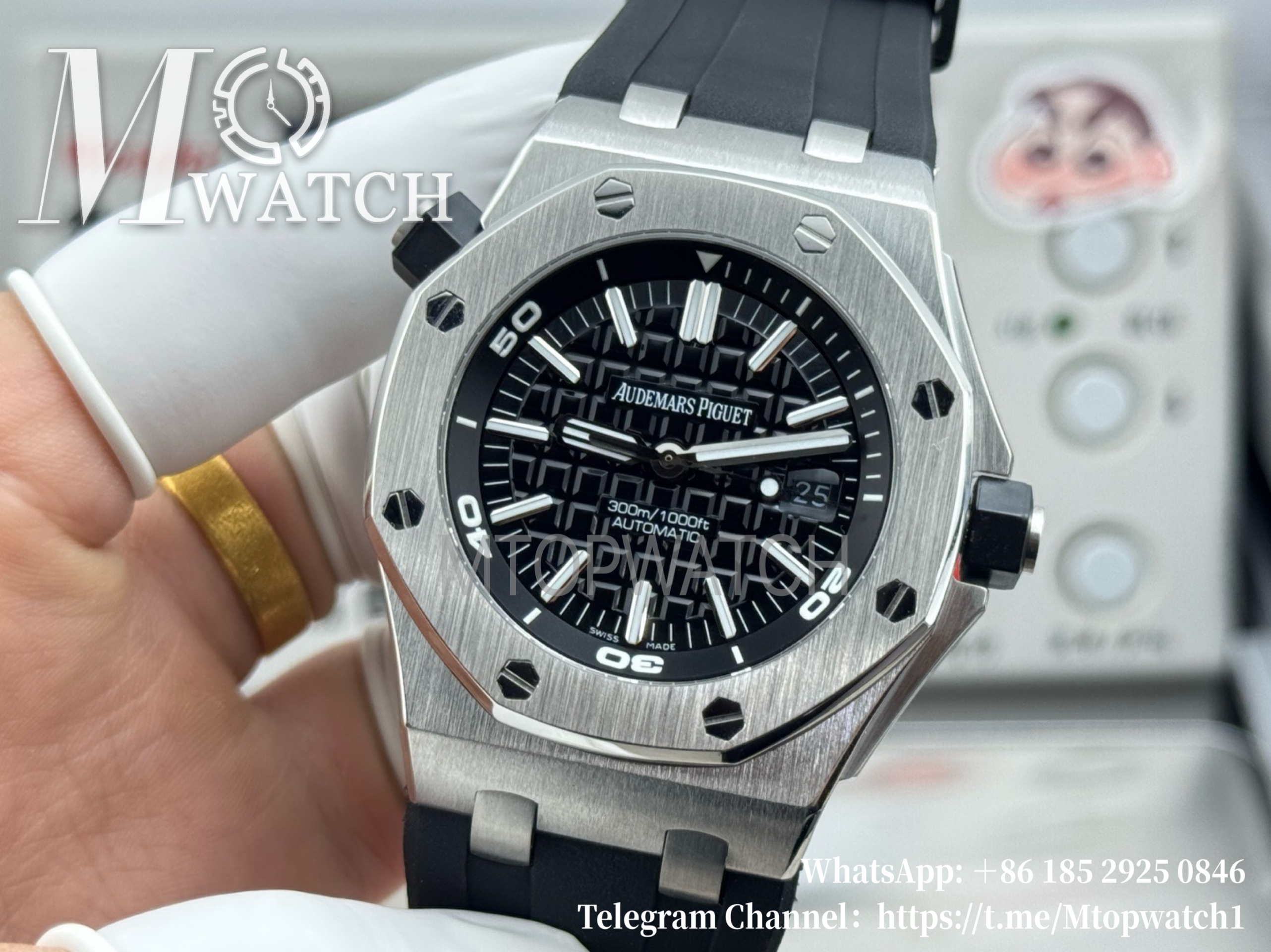 AUDEMARS PIGUET - Royal Oak Offshore Diver 15710 42mm SS/RU Black/Stk Super Clone