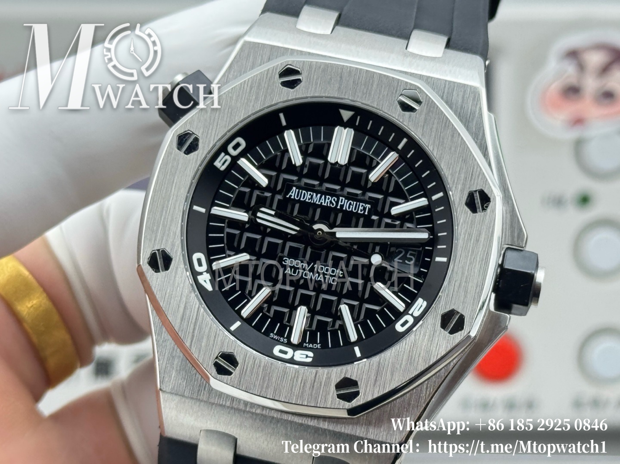 AUDEMARS PIGUET - Royal Oak Offshore Diver 15710 42mm SS/RU Black/Stk Super Clone