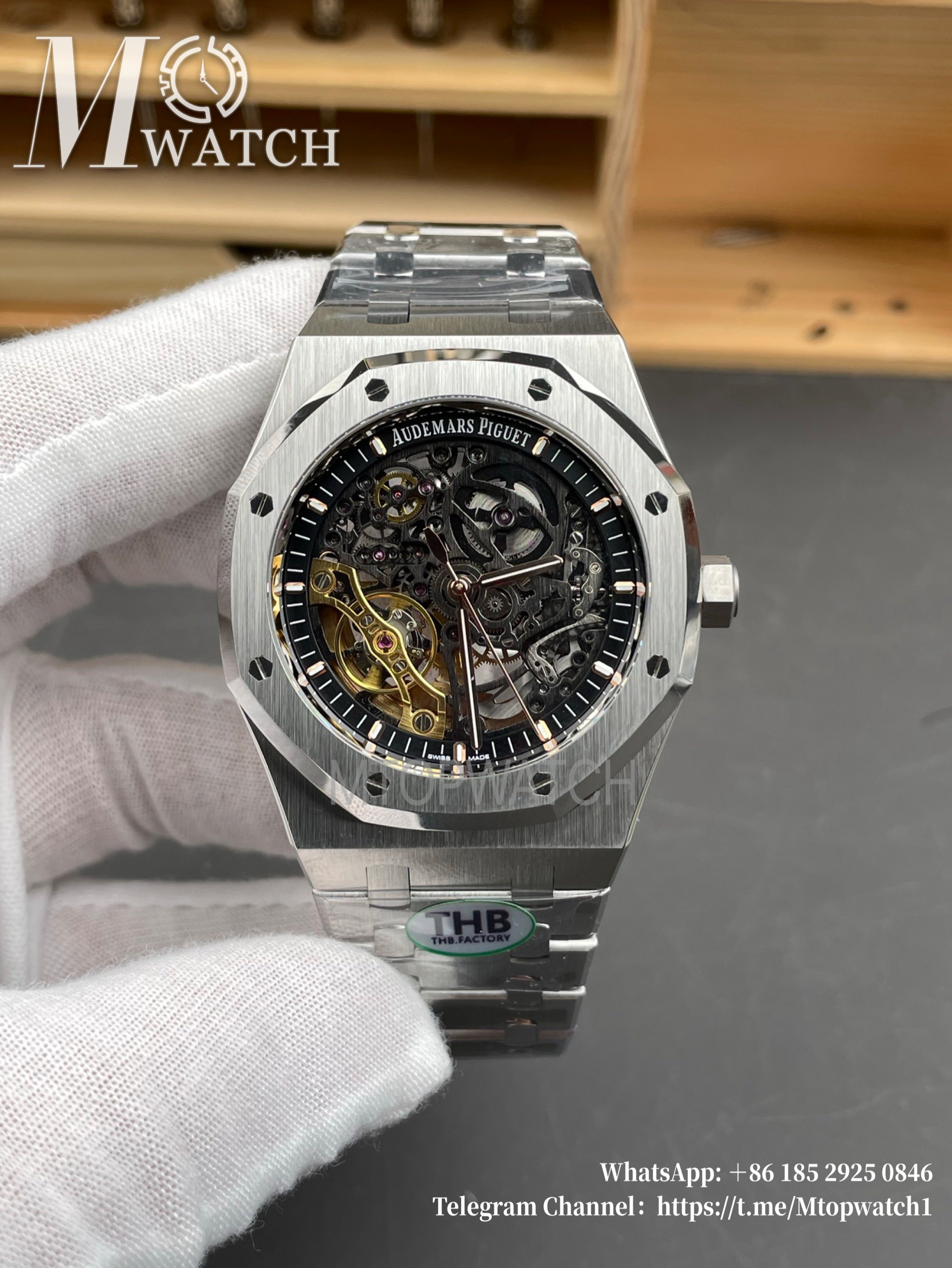 AUDEMARS PIGUET - Royal Oak 15407 41mm SS/SS Skeleton Dial THBF SH3132 V2 Super Clone
