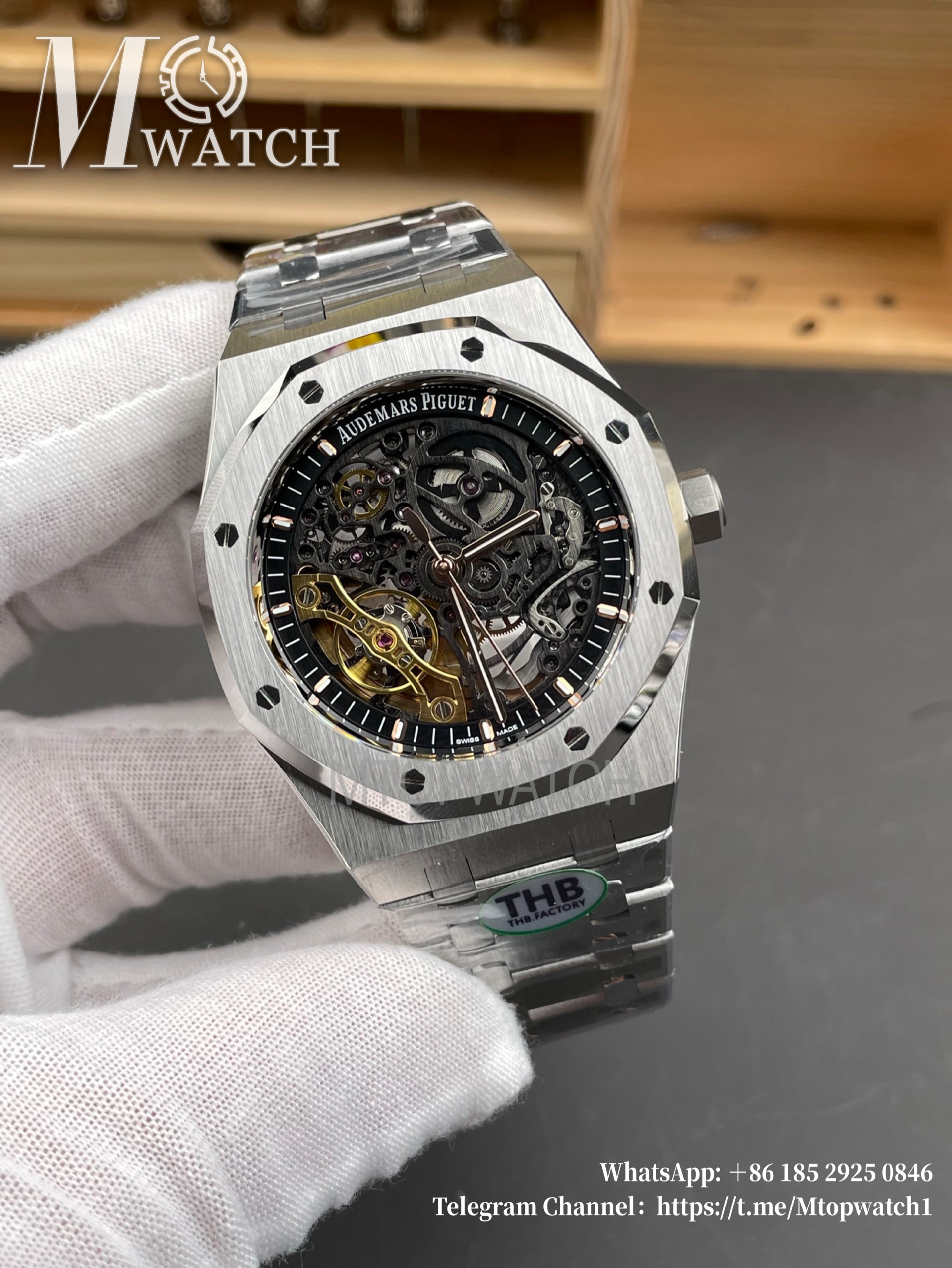 AUDEMARS PIGUET - Royal Oak 15407 41mm SS/SS Skeleton Dial THBF SH3132 V2 Super Clone