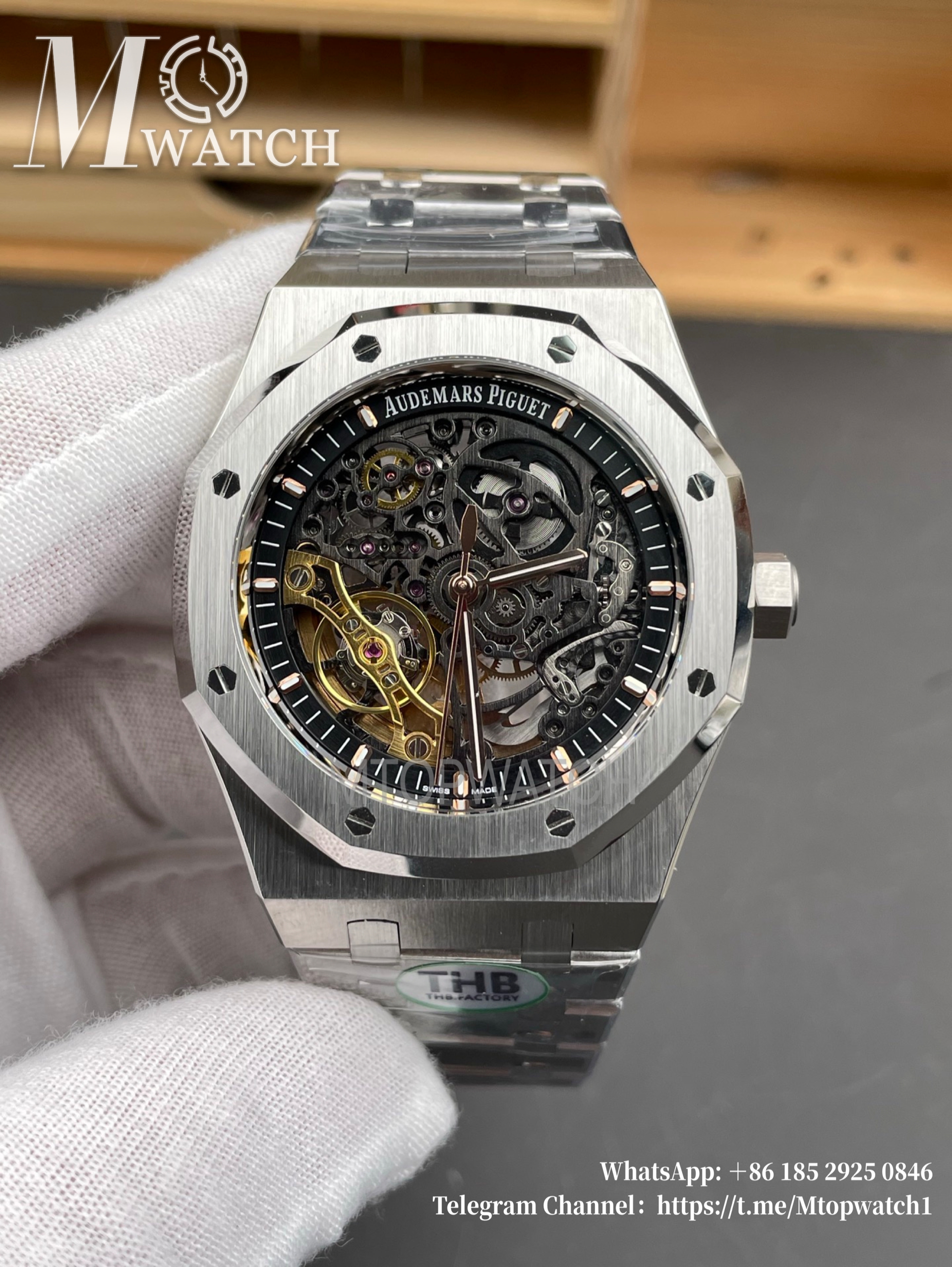 AUDEMARS PIGUET - Royal Oak 15407 41mm SS/SS Skeleton Dial THBF SH3132 V2 Super Clone