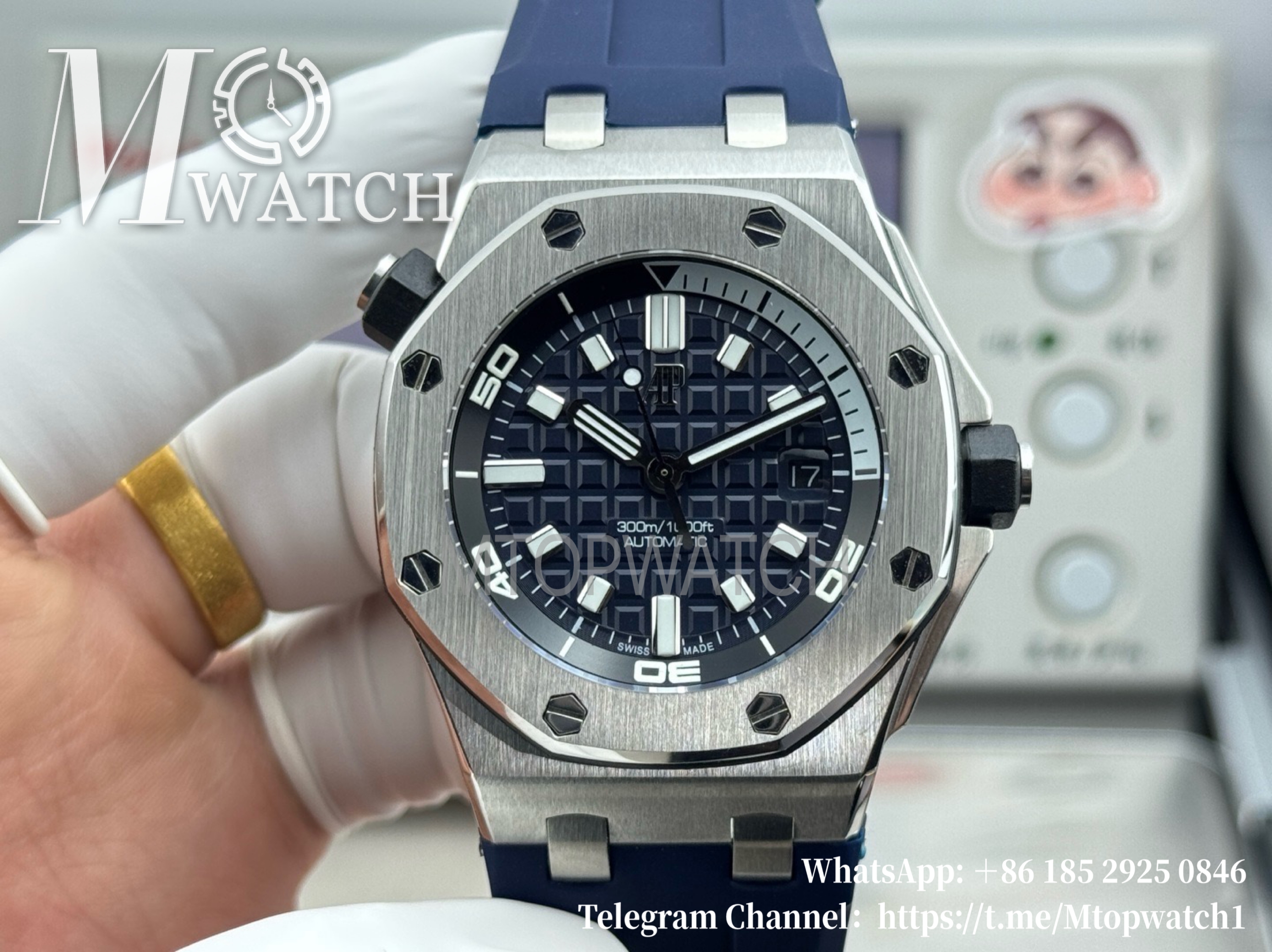 AUDEMARS PIGUET - Royal Oak Offshore Diver 15720 42mm SS/RU Blue/Stk ZF A4308