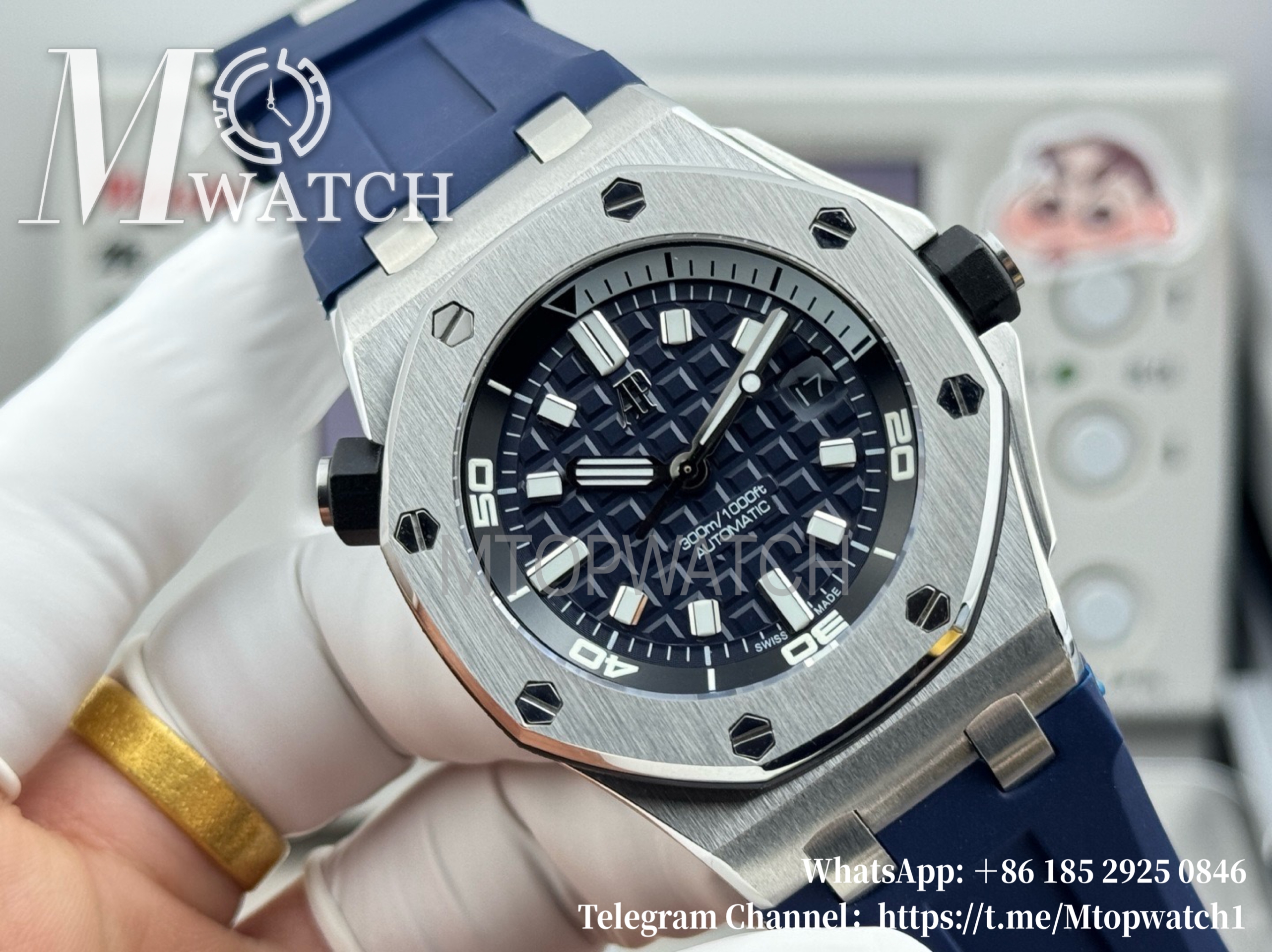 AUDEMARS PIGUET - Royal Oak Offshore Diver 15720 42mm SS/RU Blue/Stk ZF A4308