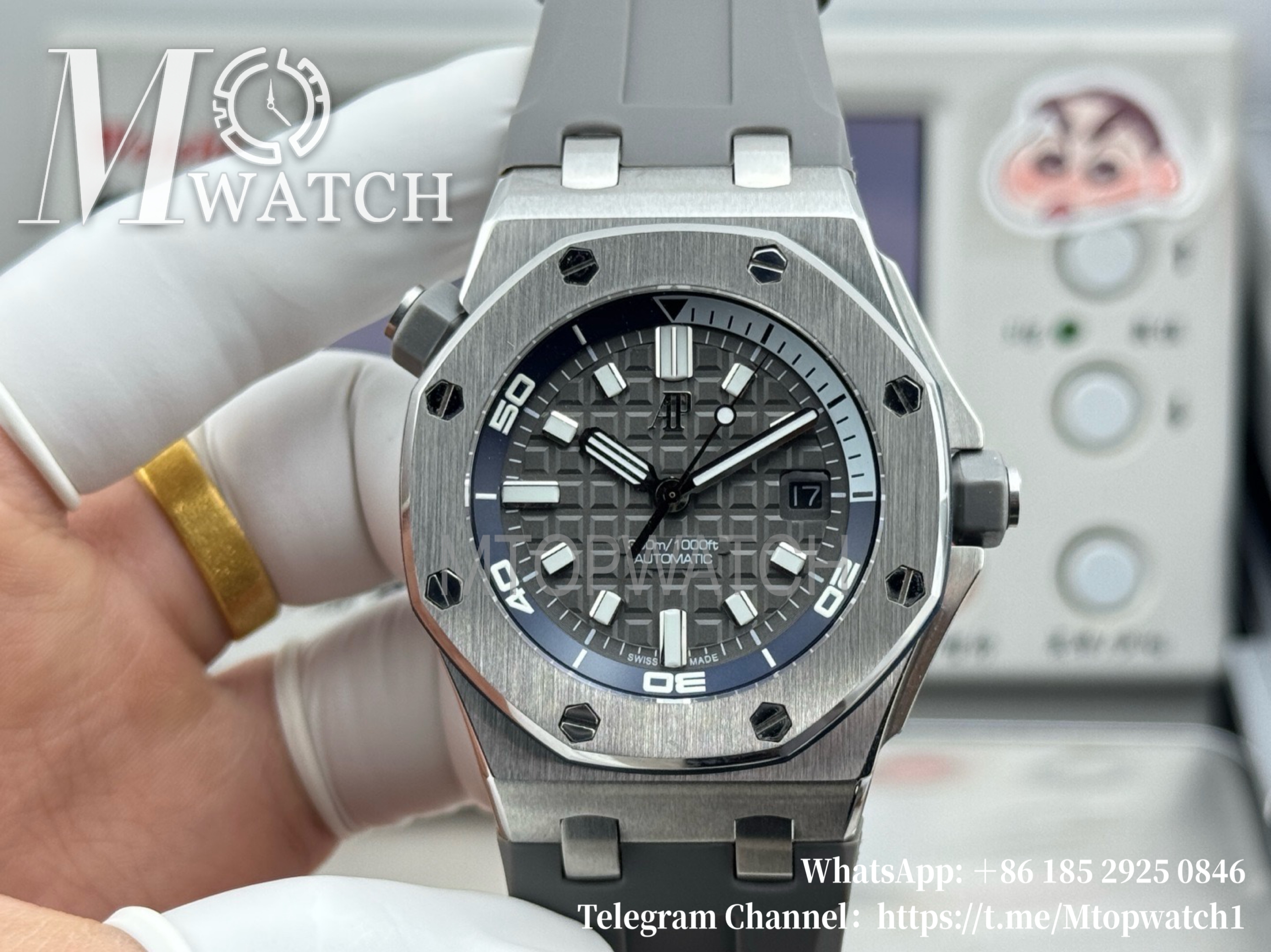 AUDEMARS PIGUET - Royal Oak Offshore Diver 15720 42mm SS/RU Grey/Stk ZF A4308