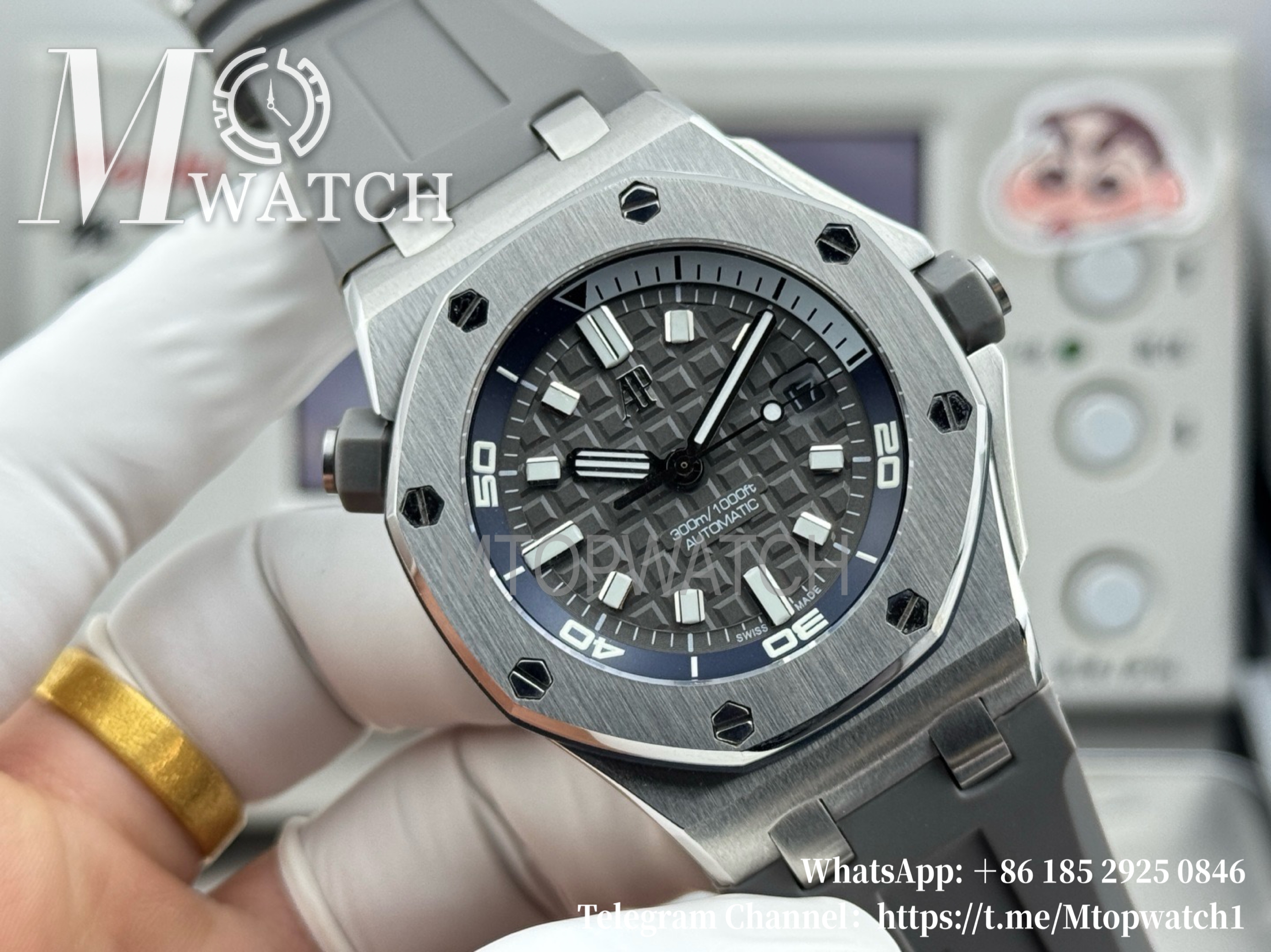 AUDEMARS PIGUET - Royal Oak Offshore Diver 15720 42mm SS/RU Grey/Stk ZF A4308