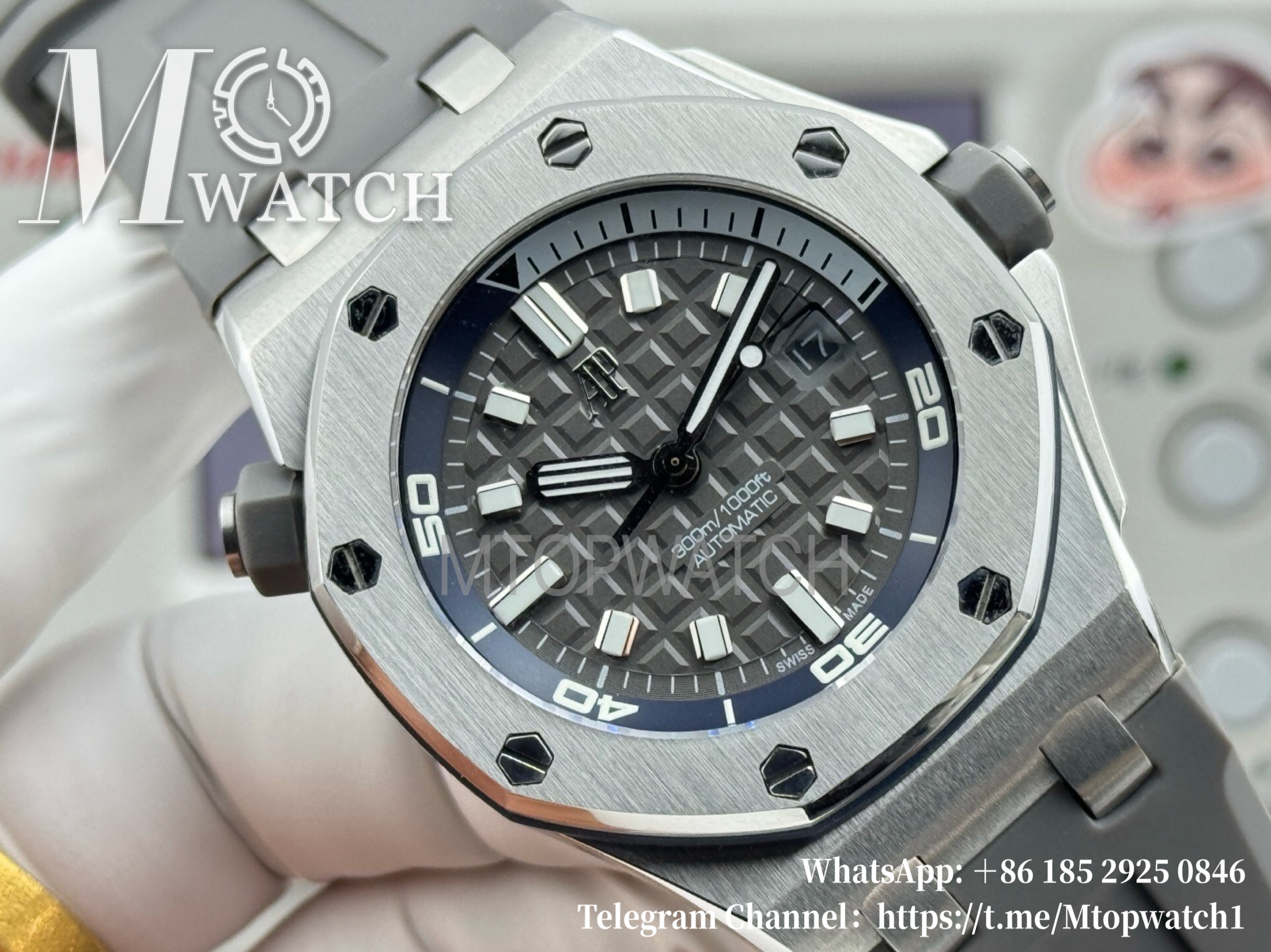 AUDEMARS PIGUET - Royal Oak Offshore Diver 15720 42mm SS/RU Grey/Stk ZF A4308