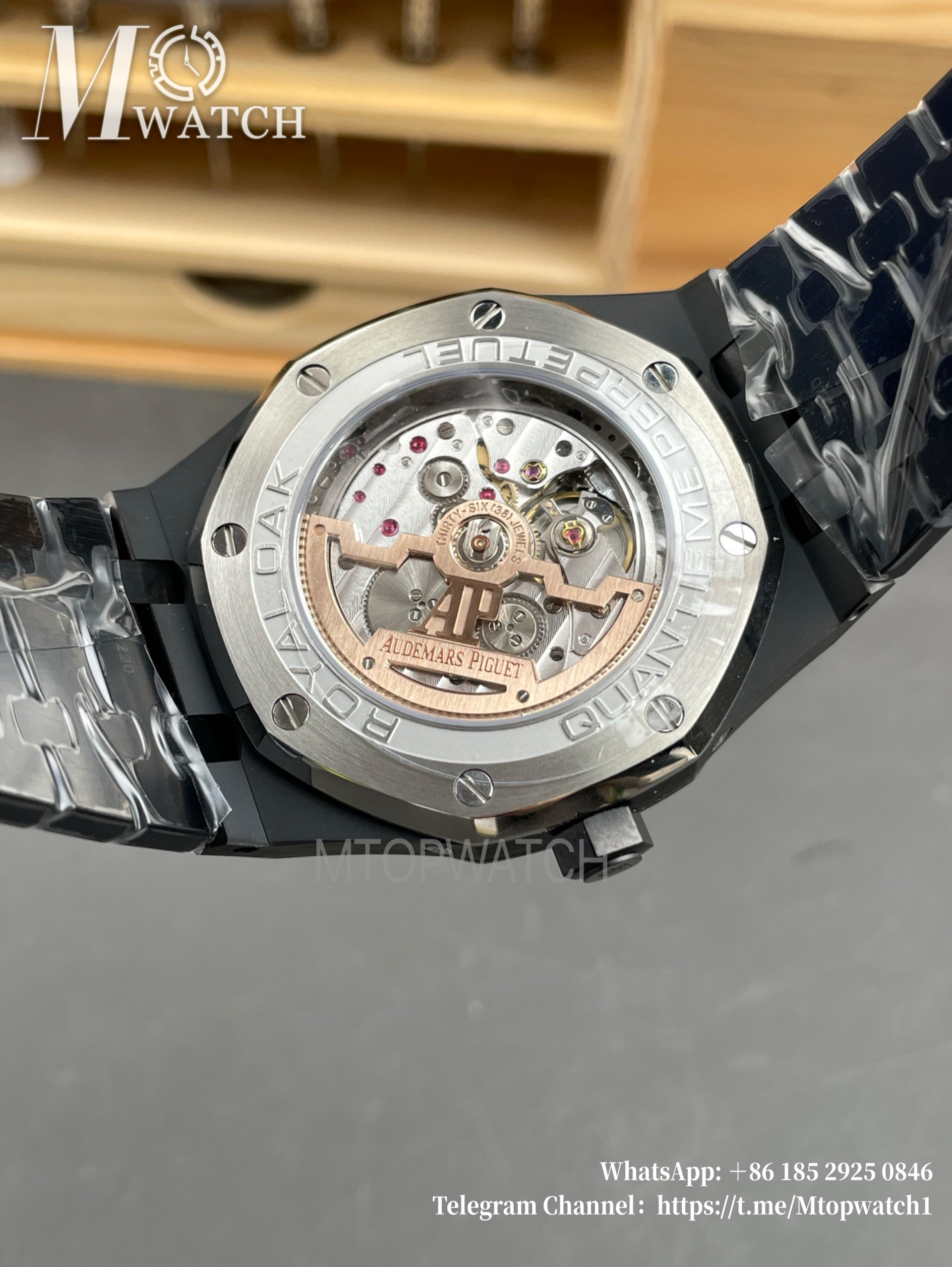 AUDEMARS PIGUET - SUPER CLONE Royal Oak Perpetual Calendar 26579 Cer/Cer Blk/Stk APSF V2 A5134