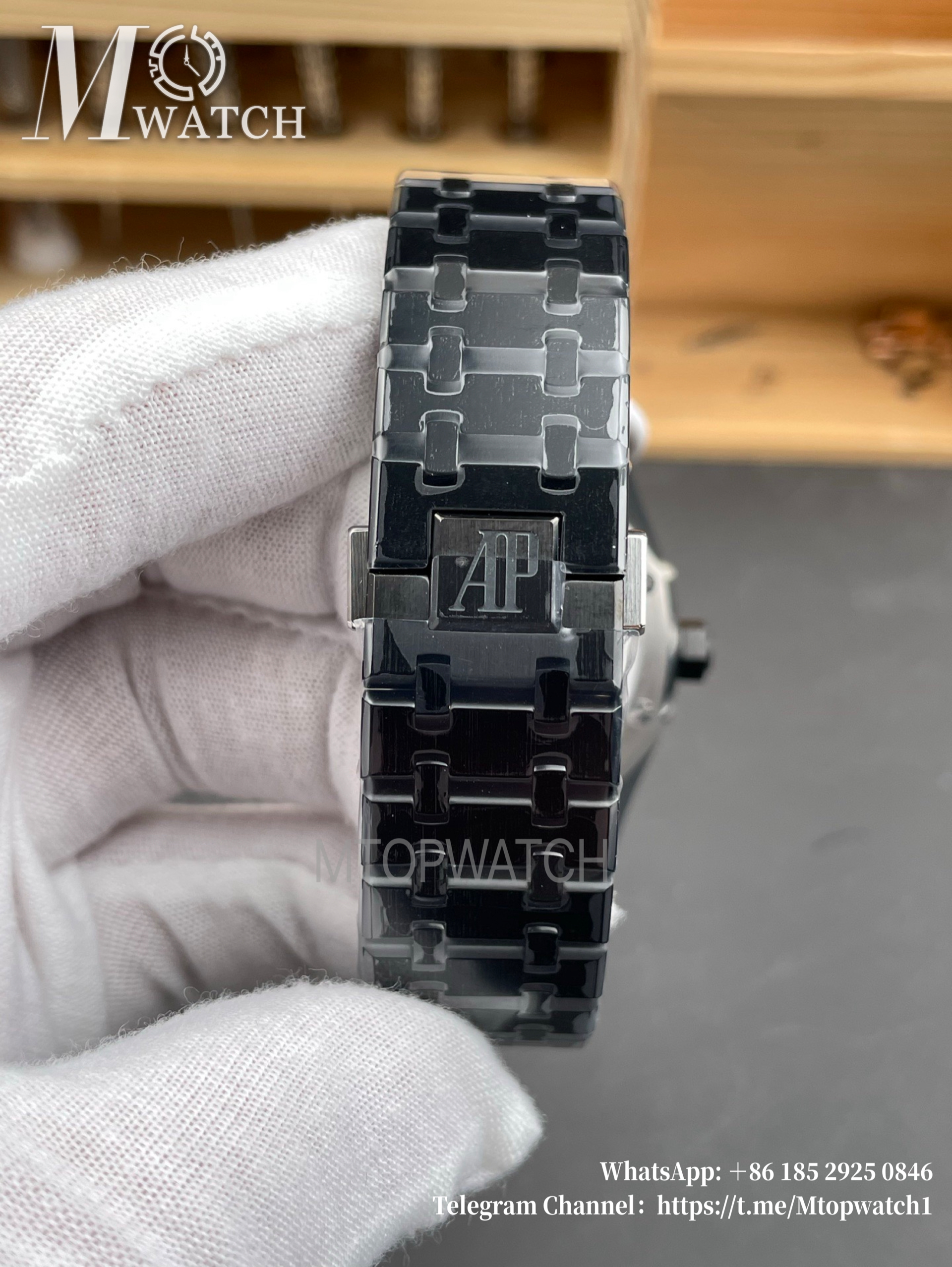 AUDEMARS PIGUET - SUPER CLONE Royal Oak Perpetual Calendar 26579 Cer/Cer Blk/Stk APSF V2 A5134