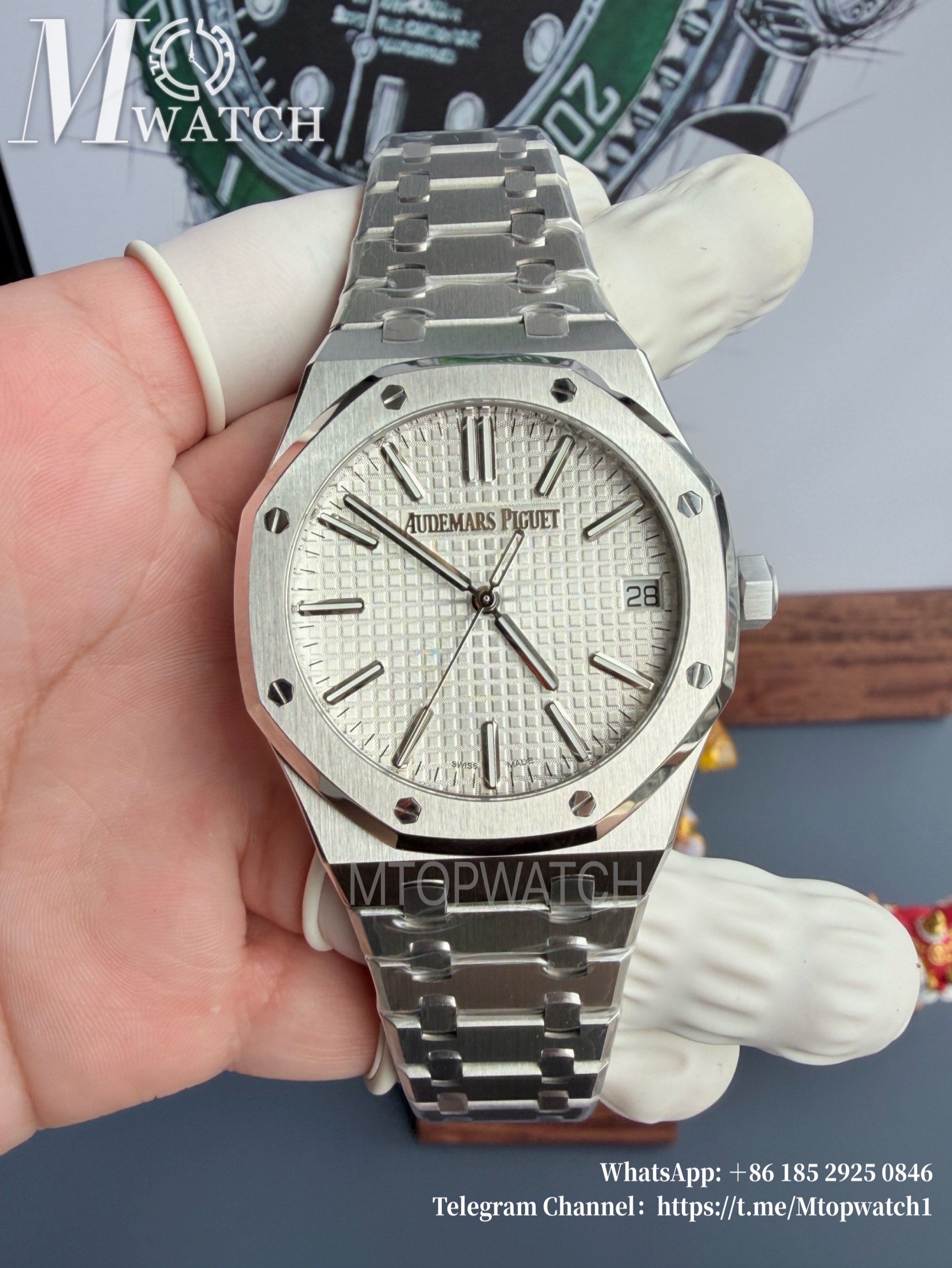 AUDEMARS PIGUET - Royal Oak 41mm 15510ST SS/SS White/Stk ZF Super Clone