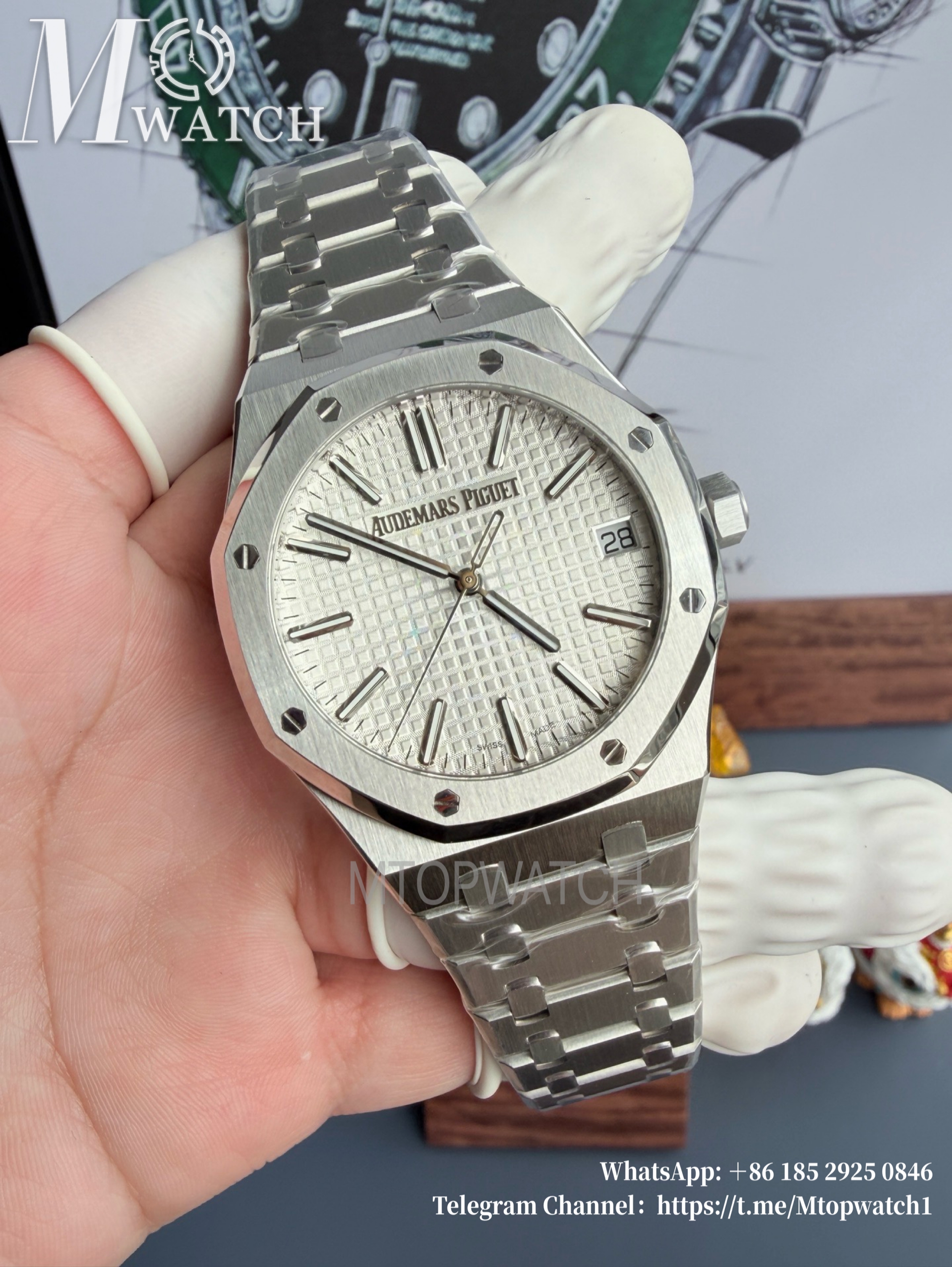 AUDEMARS PIGUET - Royal Oak 41mm 15510ST SS/SS White/Stk ZF Super Clone