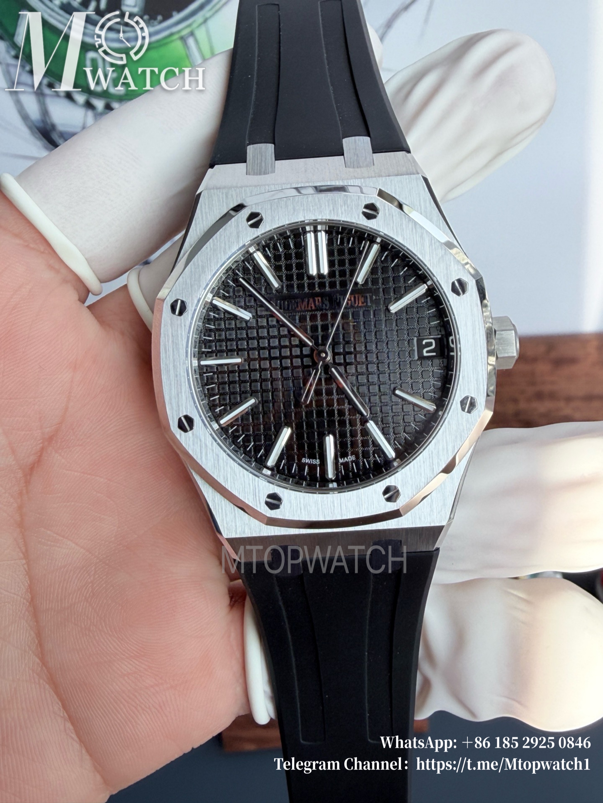 AUDEMARS PIGUET - Royal Oak 41mm 15510 SS/RU Black/Stk DDF Super Clone