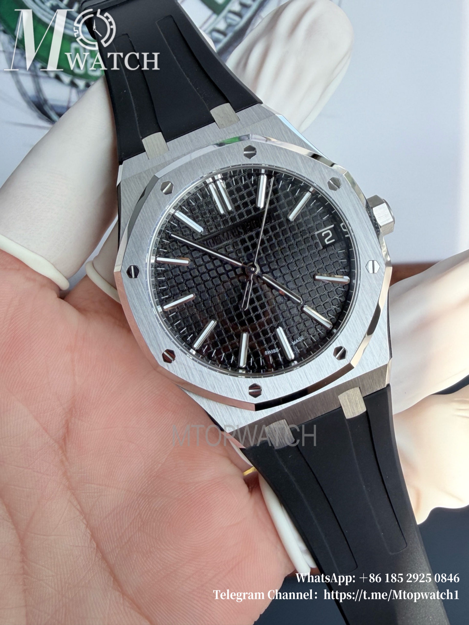 AUDEMARS PIGUET - Royal Oak 41mm 15510 SS/RU Black/Stk DDF Super Clone