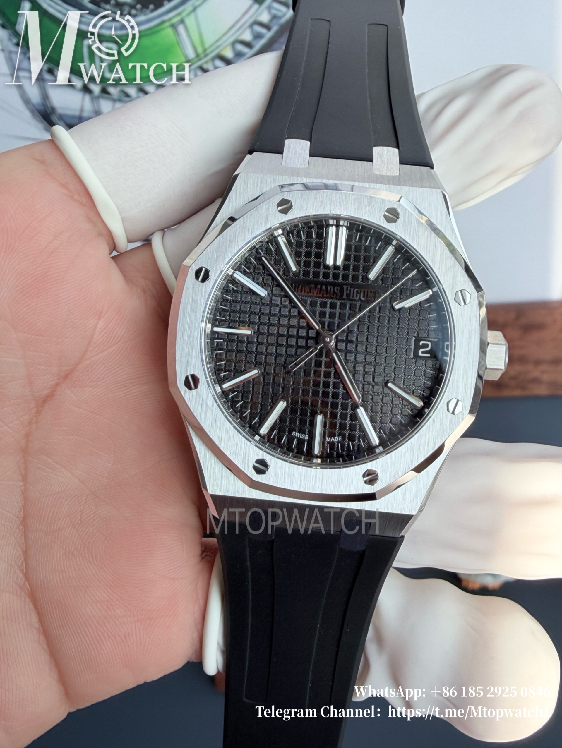 AUDEMARS PIGUET - Royal Oak 41mm 15510 SS/RU Black/Stk DDF Super Clone