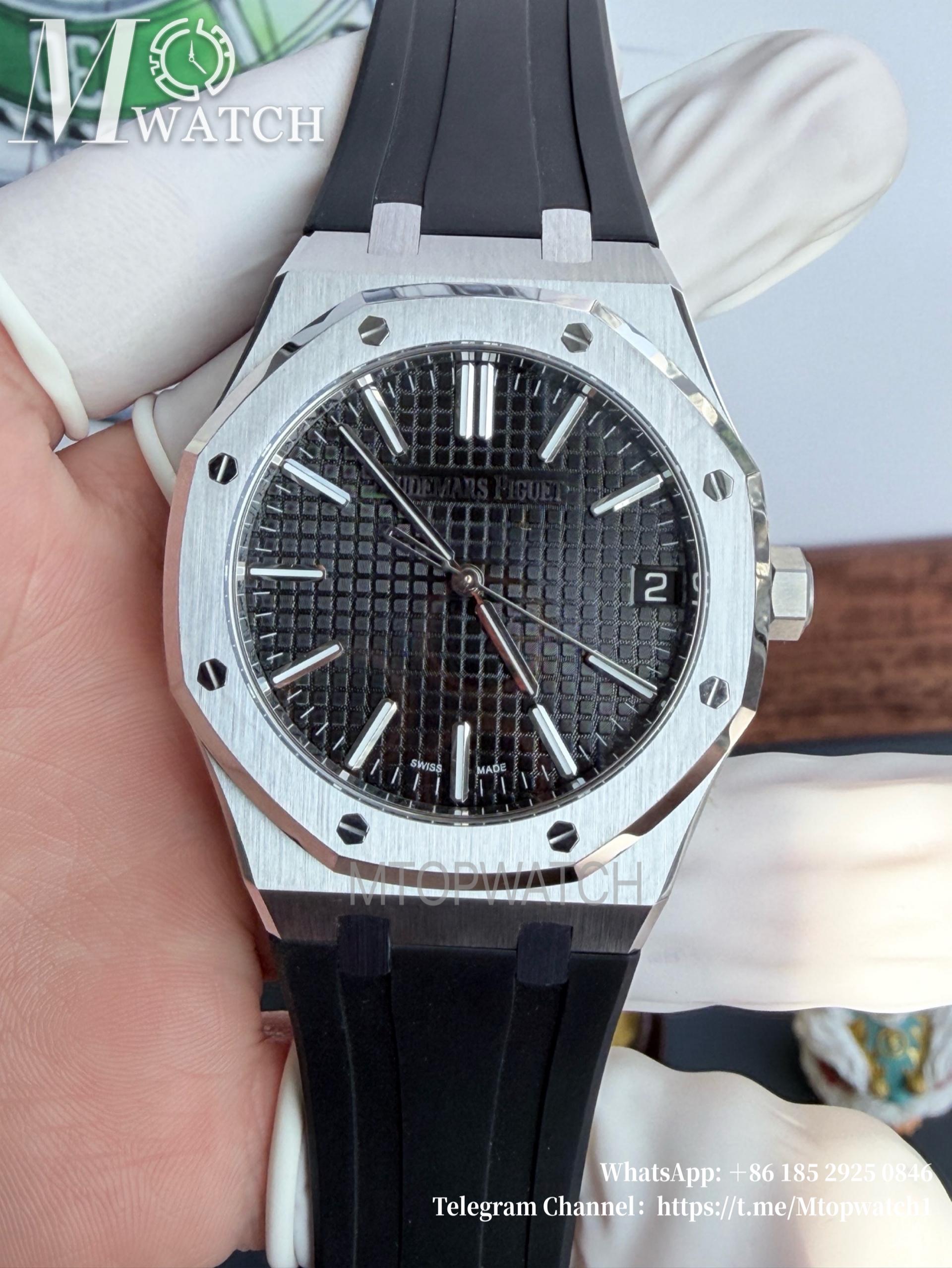 AUDEMARS PIGUET - Royal Oak 41mm 15510 SS/RU Black/Stk DDF Super Clone