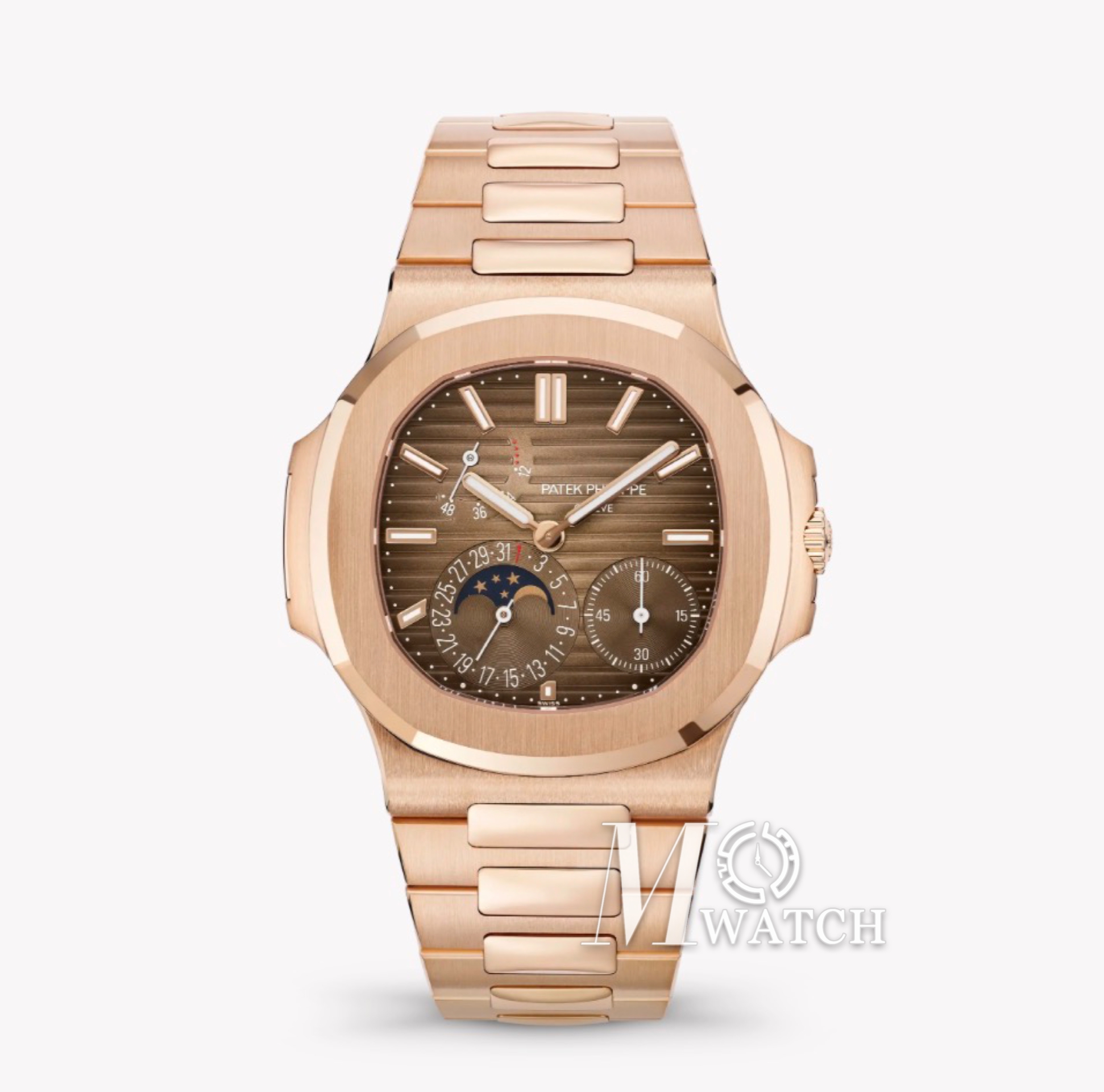 PATEK PHILIPPE - SUPER CLONE Nautilus 40mm 5712 RG/RG Brown/Stk PPF V3 A240