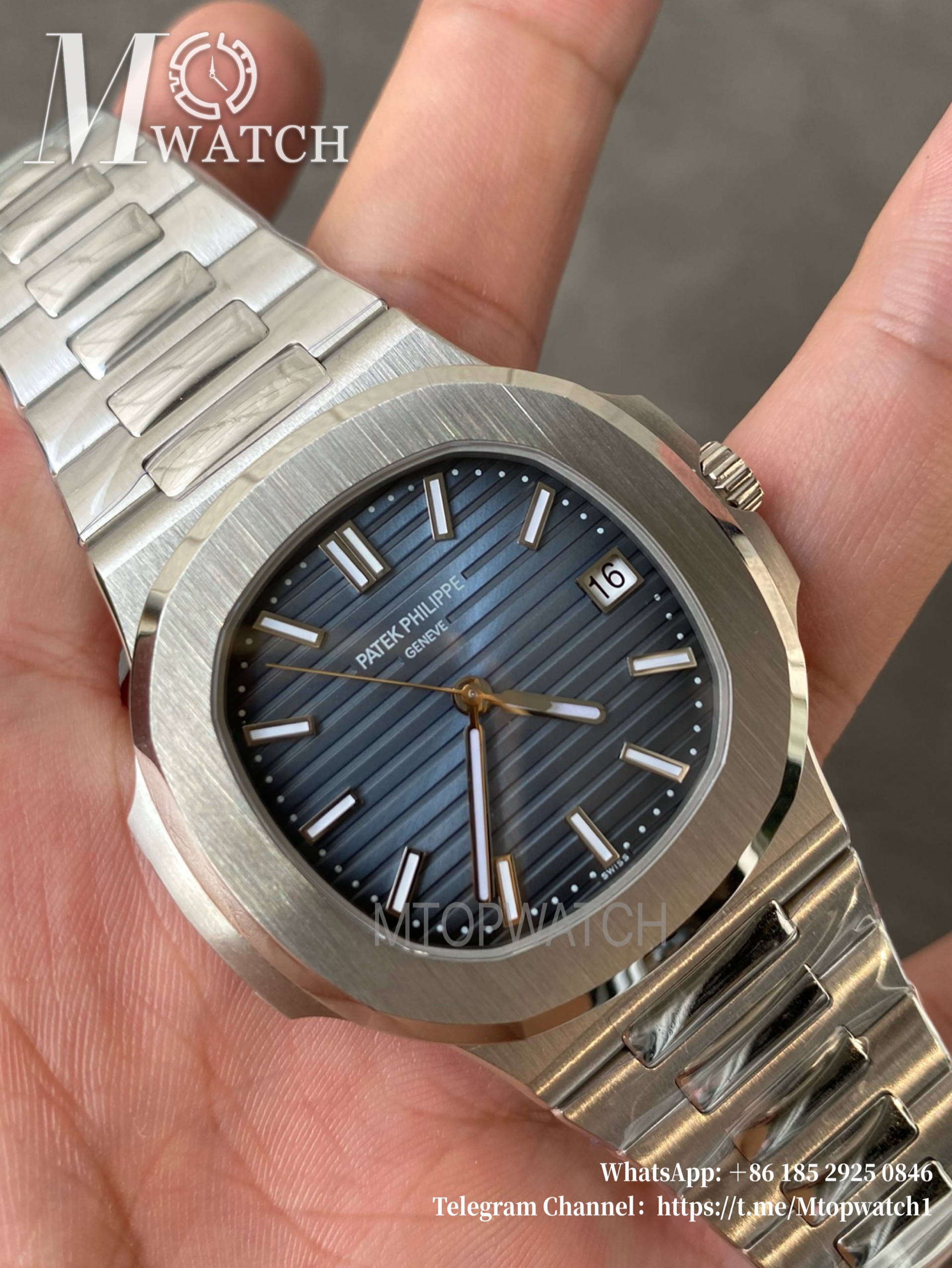 PATEK PHILIPPE - SUPER CLONE Nautilus 5811 41mm SS/SS Blue/Stk DDF DD330 (Weight Adjusted)