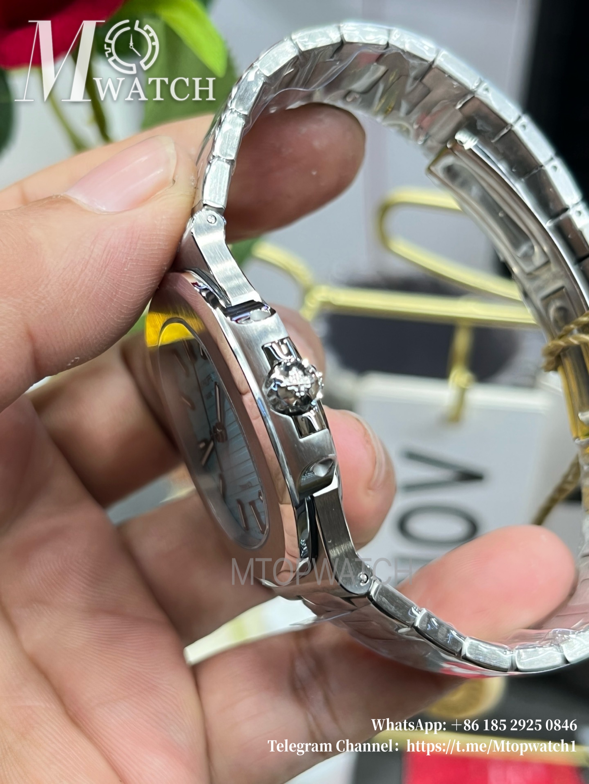 PATEK PHILIPPE - SUPER CLONE Nautilus Jumbo 5711 40mm Tiffany Blue Dial SS/SS PPF
