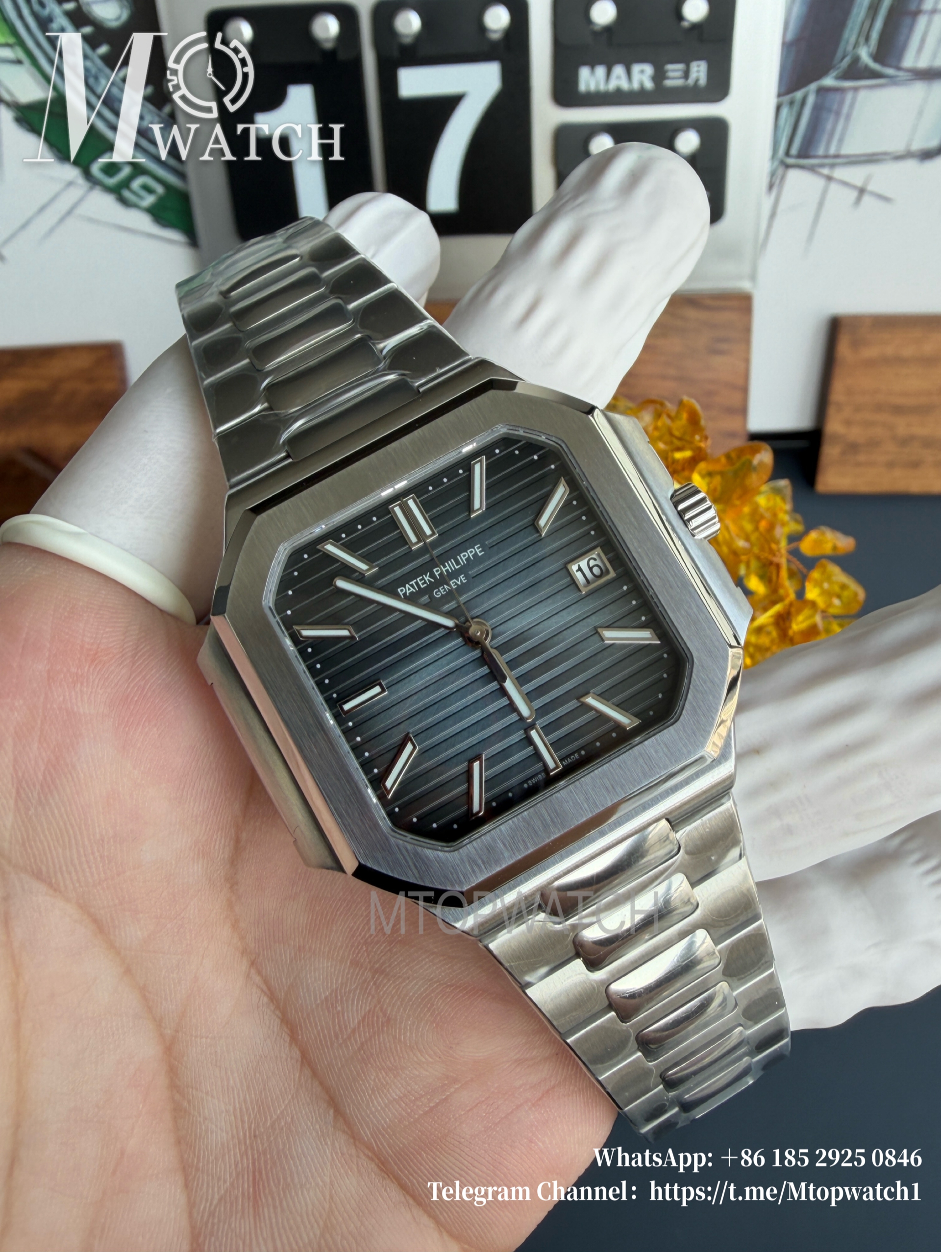 PATEK PHILIPPE - Cubitus 5821 45mm SS/SS Blue Dial PPF A330