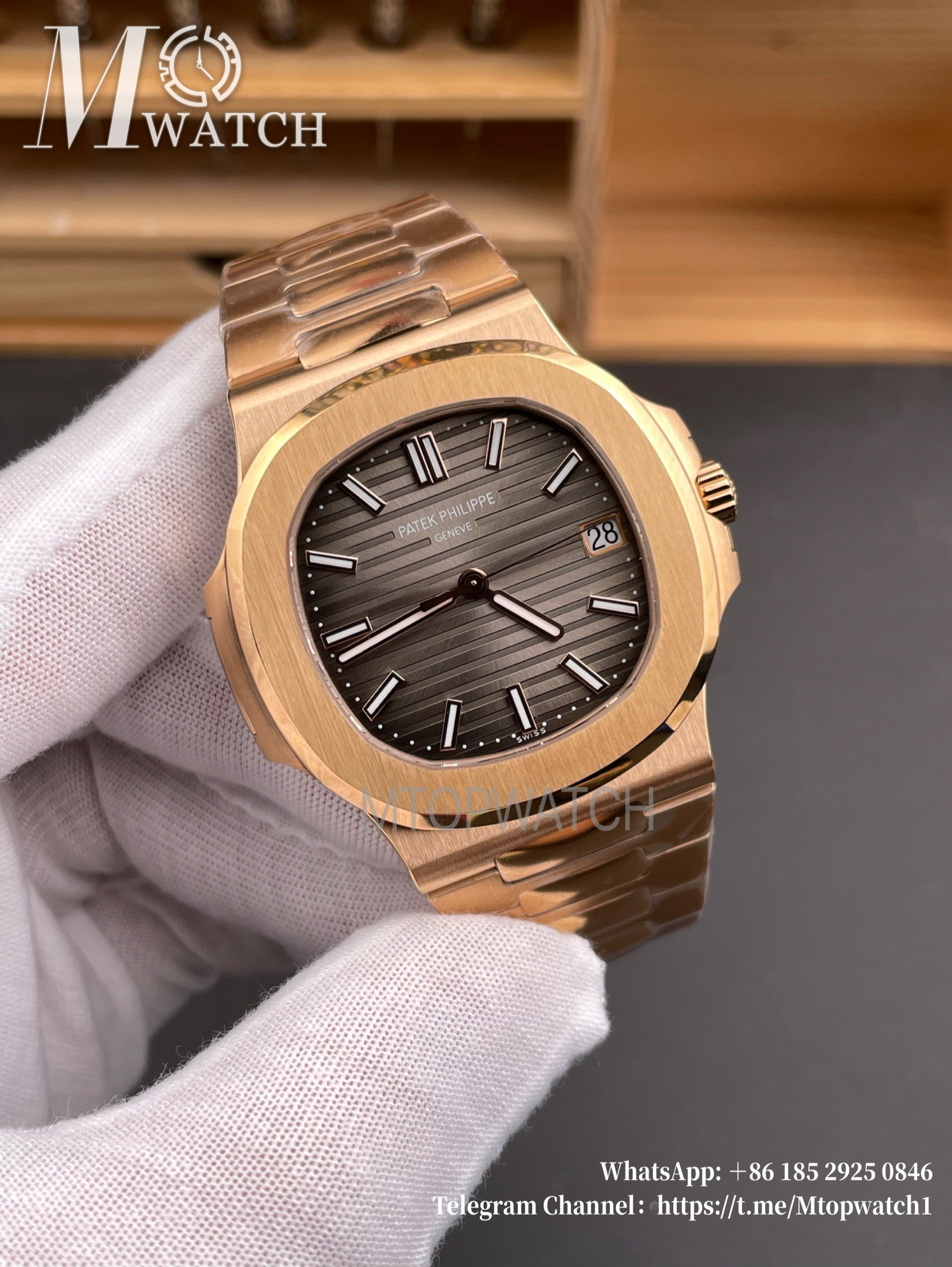 PATEK PHILIPPE - Nautilus Jumbo RG/RG  5711 Grey/Stk PPF A324