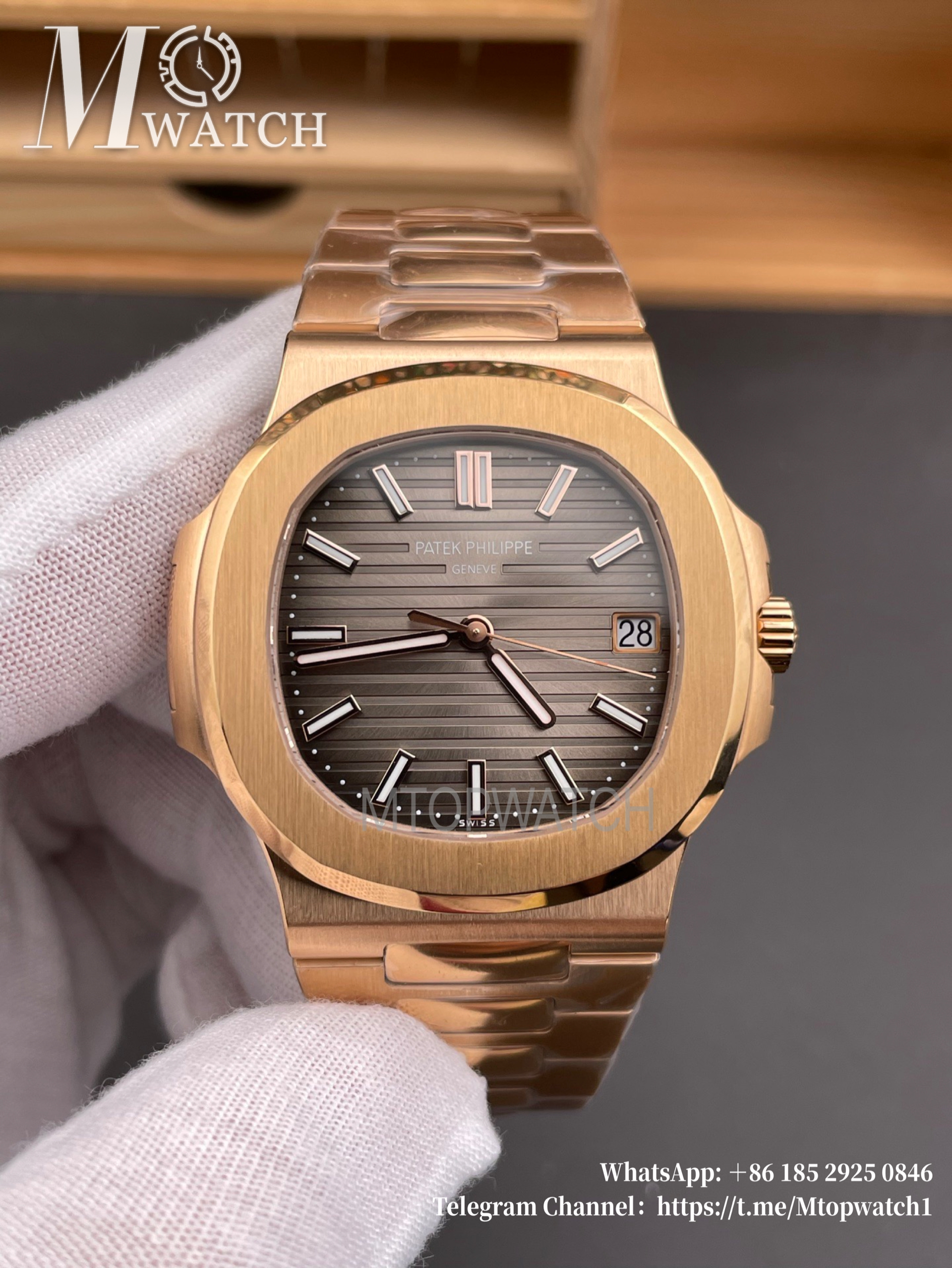 PATEK PHILIPPE - Nautilus Jumbo RG/RG  5711 Grey/Stk PPF A324